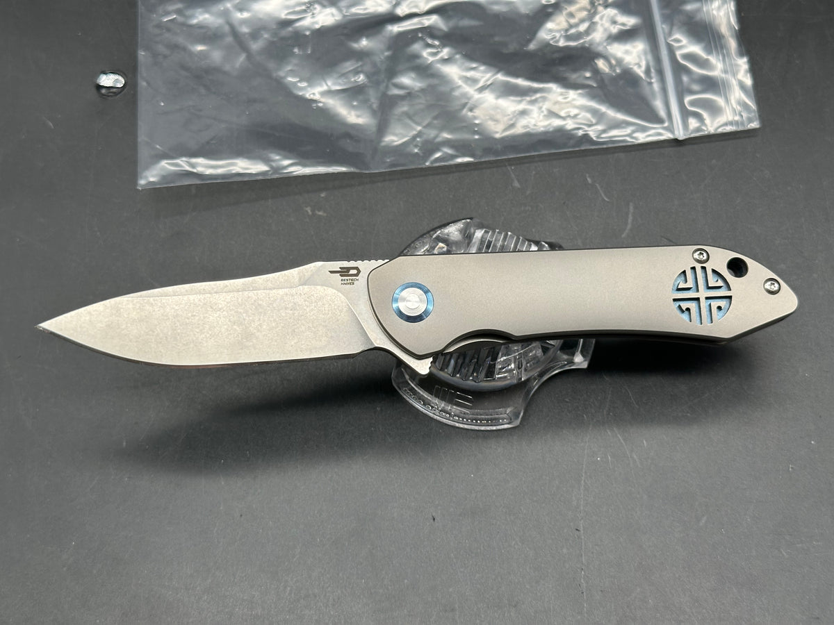 Bestech Knives Emperor Flipper Knife Ti (3.13" Stonewash)