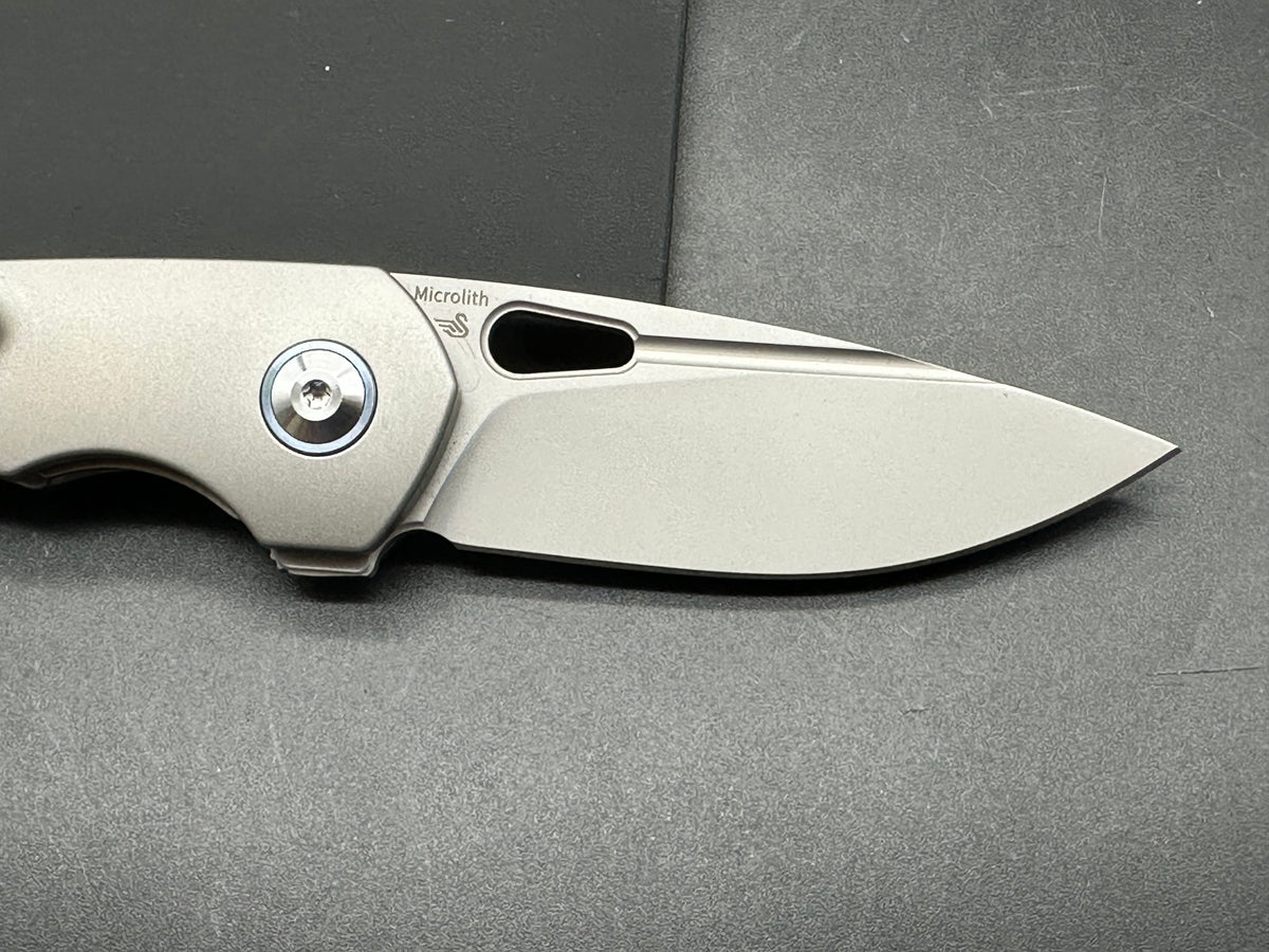 Kizer Nick Swan Microlith Liner Lock Flipper Knife Titanium (2.4" Bead Blast)