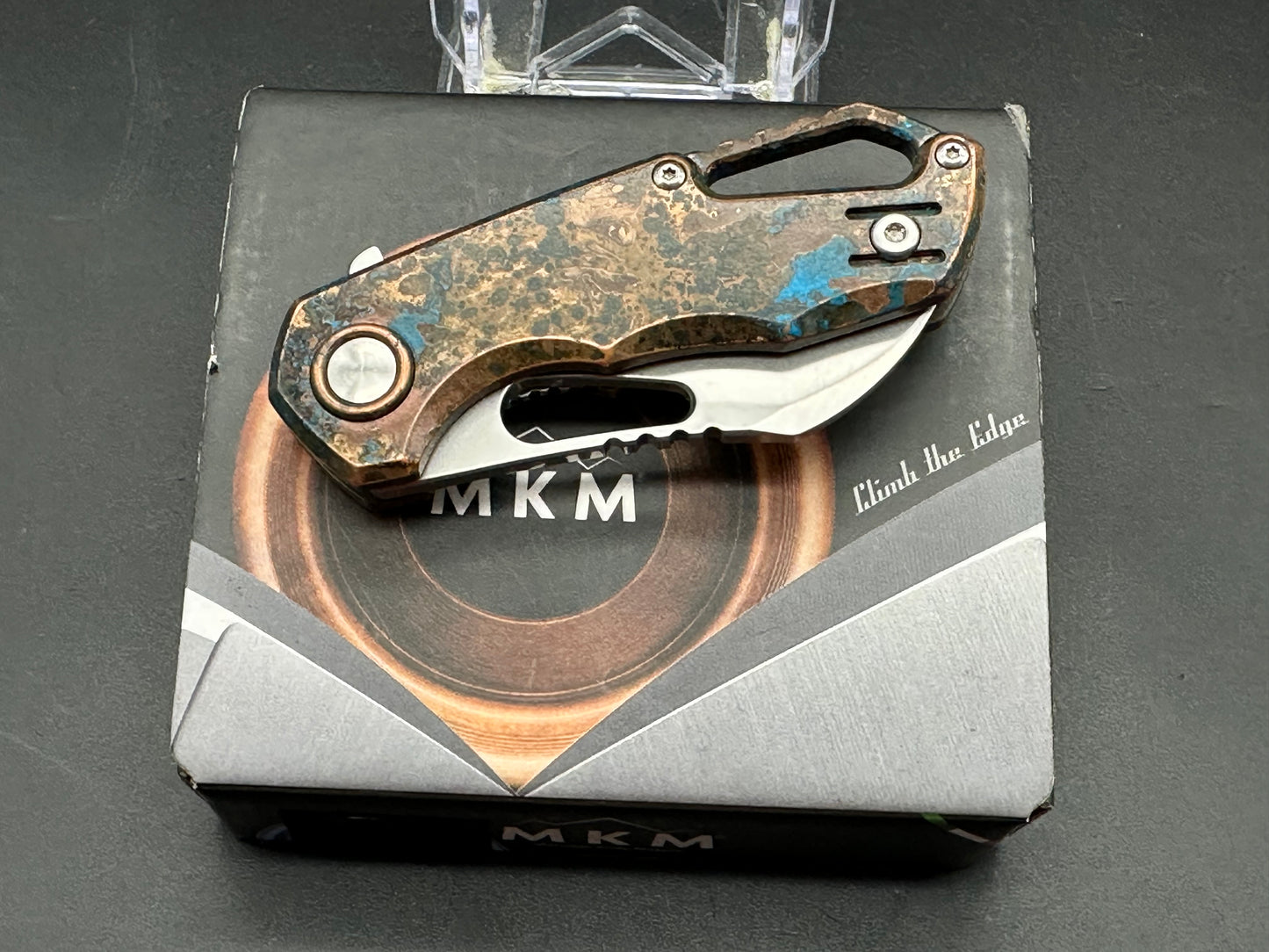 MKM Isonzo copper scales shipwreck patina w/M390 blade