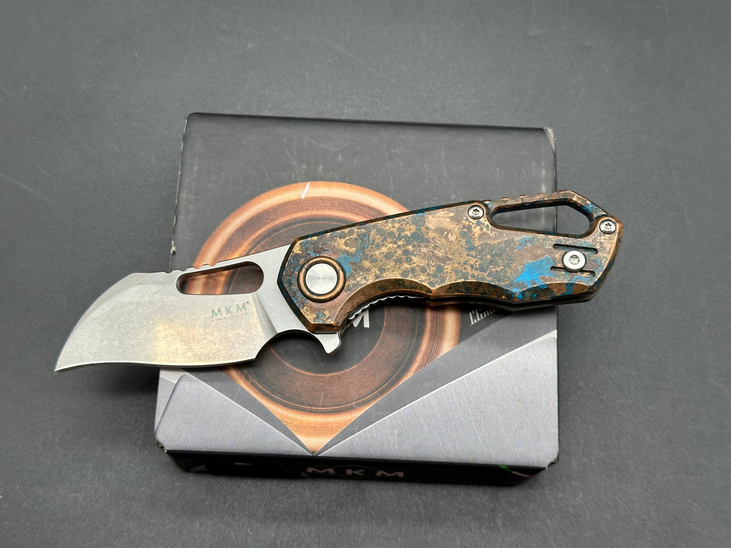 MKM Isonzo copper scales shipwreck patina w/M390 blade