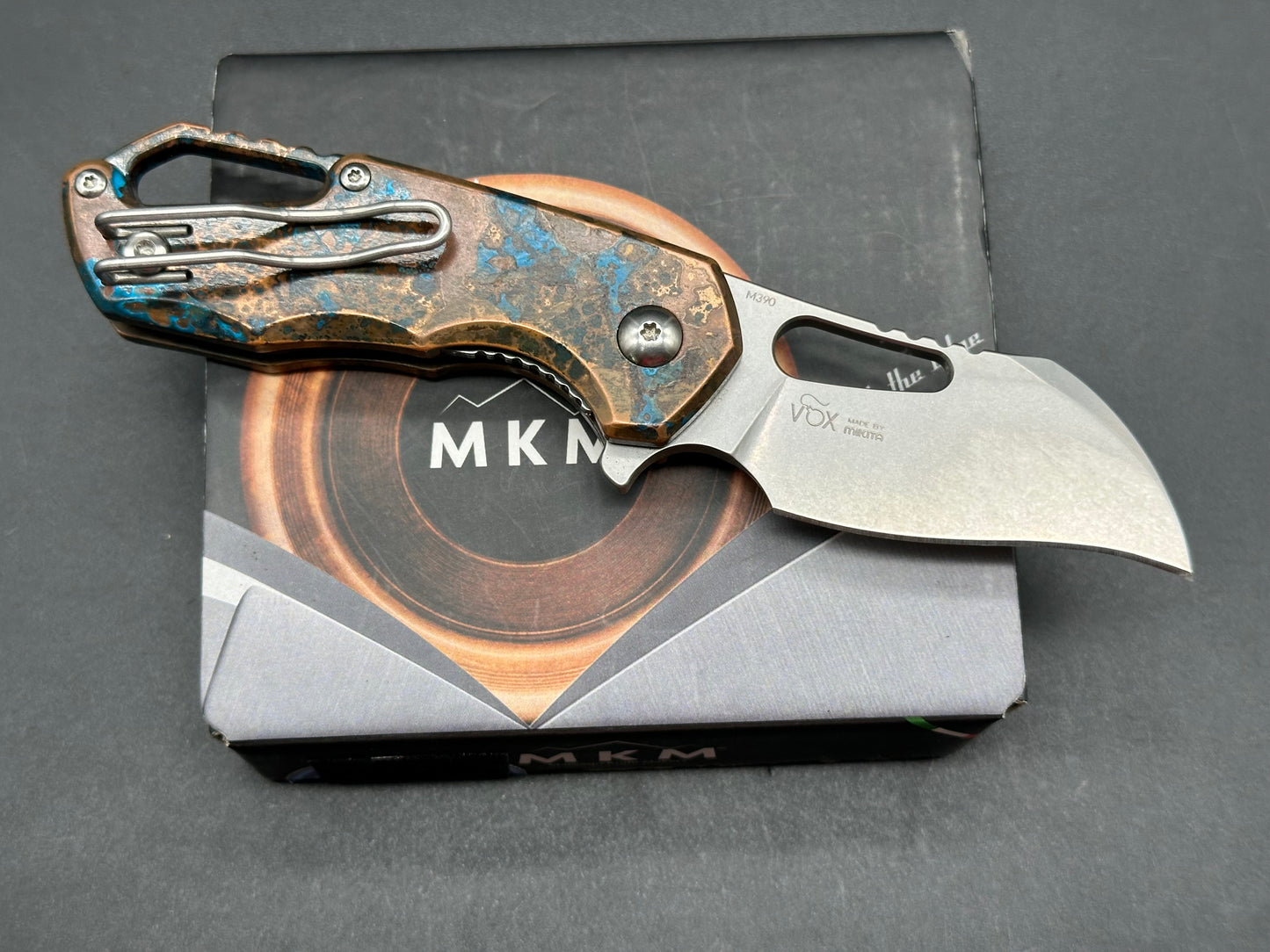 MKM Isonzo copper scales shipwreck patina w/M390 blade