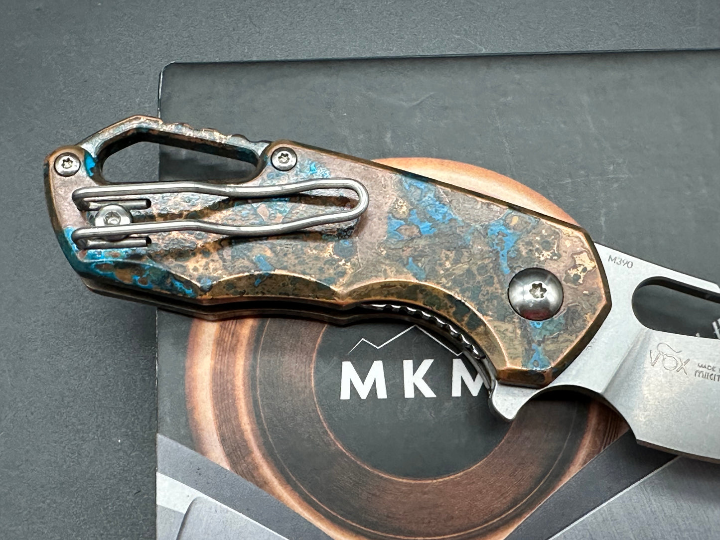 MKM Isonzo copper scales shipwreck patina w/M390 blade