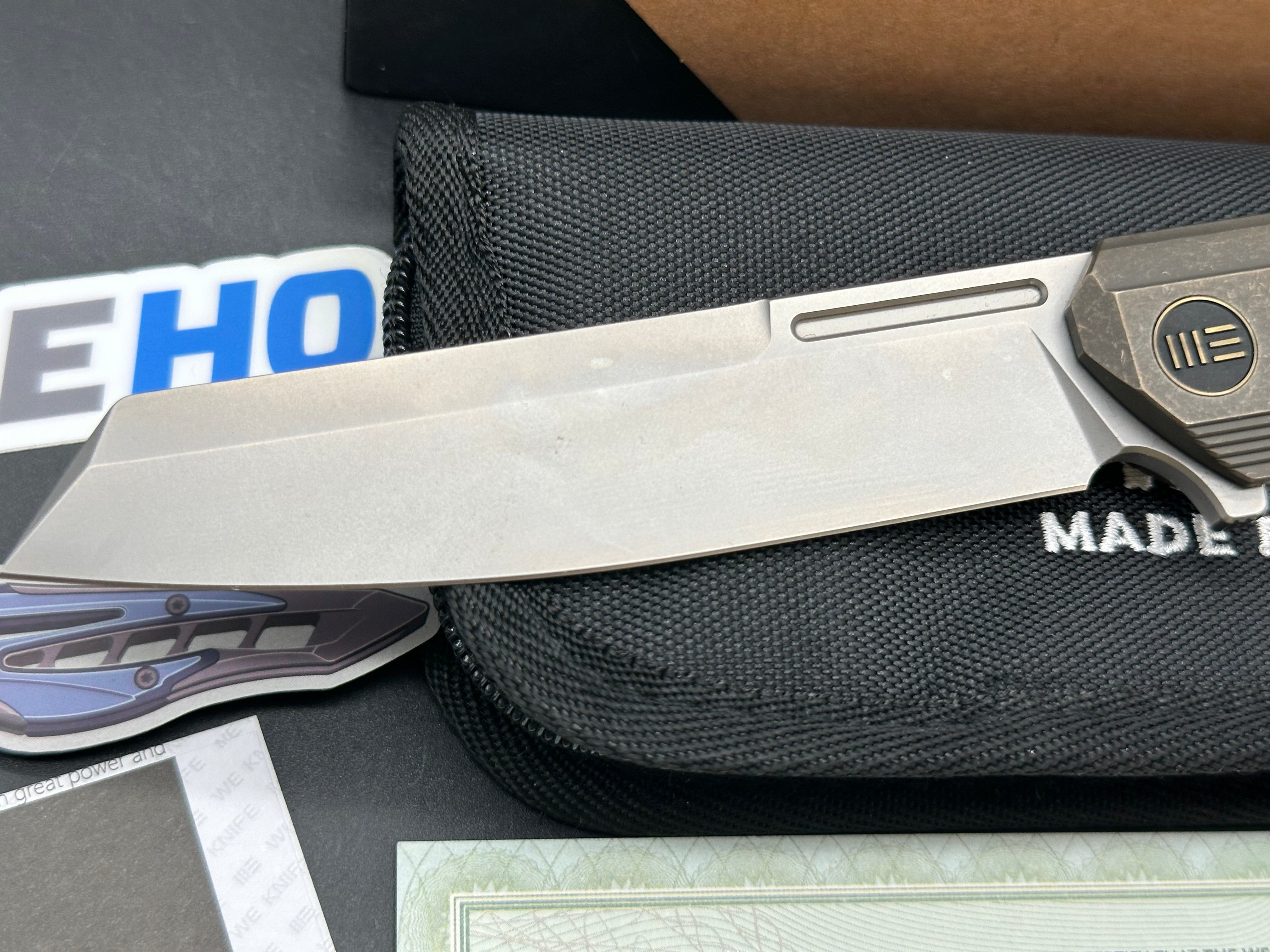 WE KNIFE Reiver Flipper Knife Titanium Handle (3.97" CPM S35VN Blade)