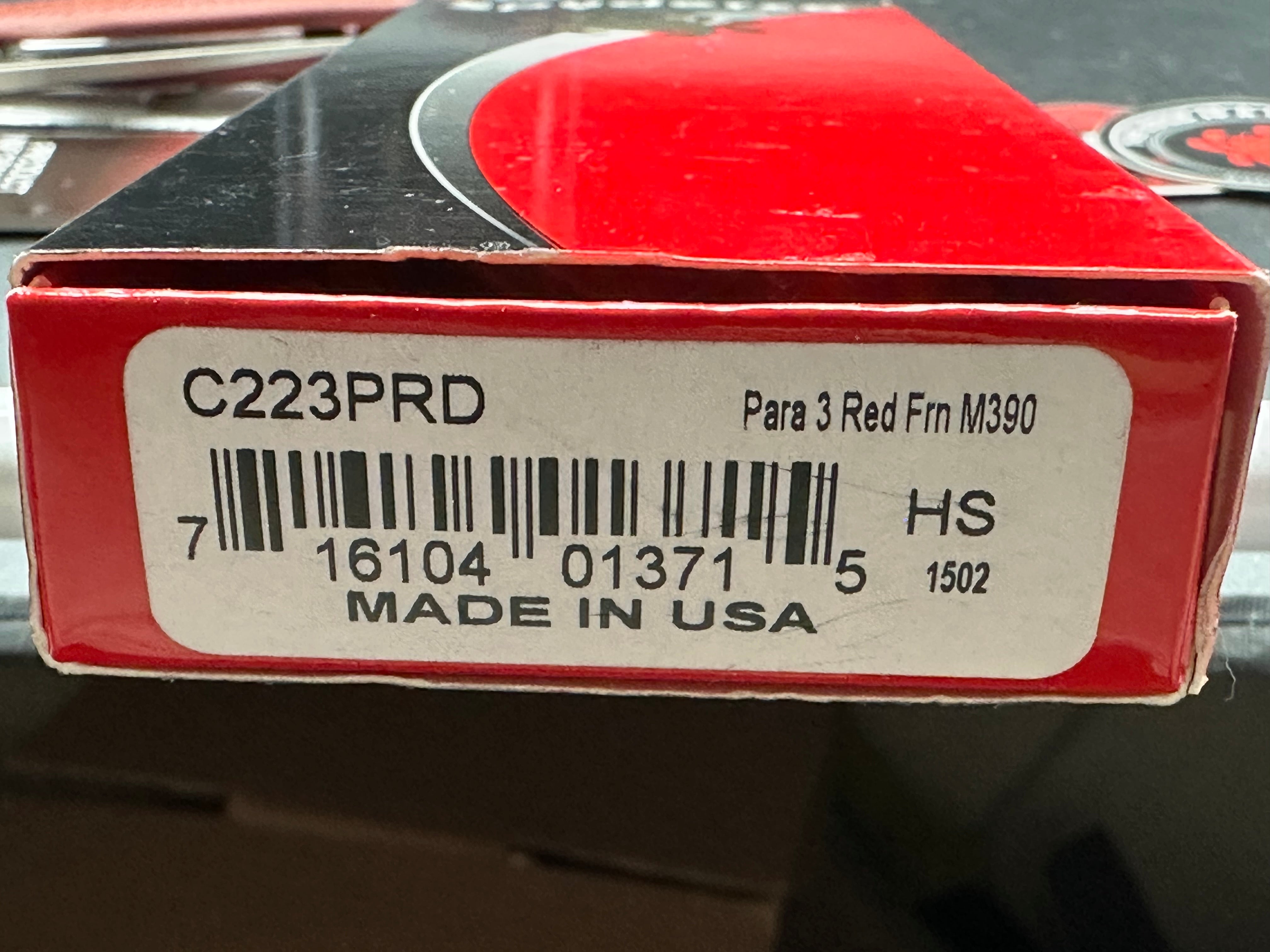 Spyderco Para 3 Lightweight DLT Exclusive, 2.93" M390 Satin Blade with Red FRN Handle