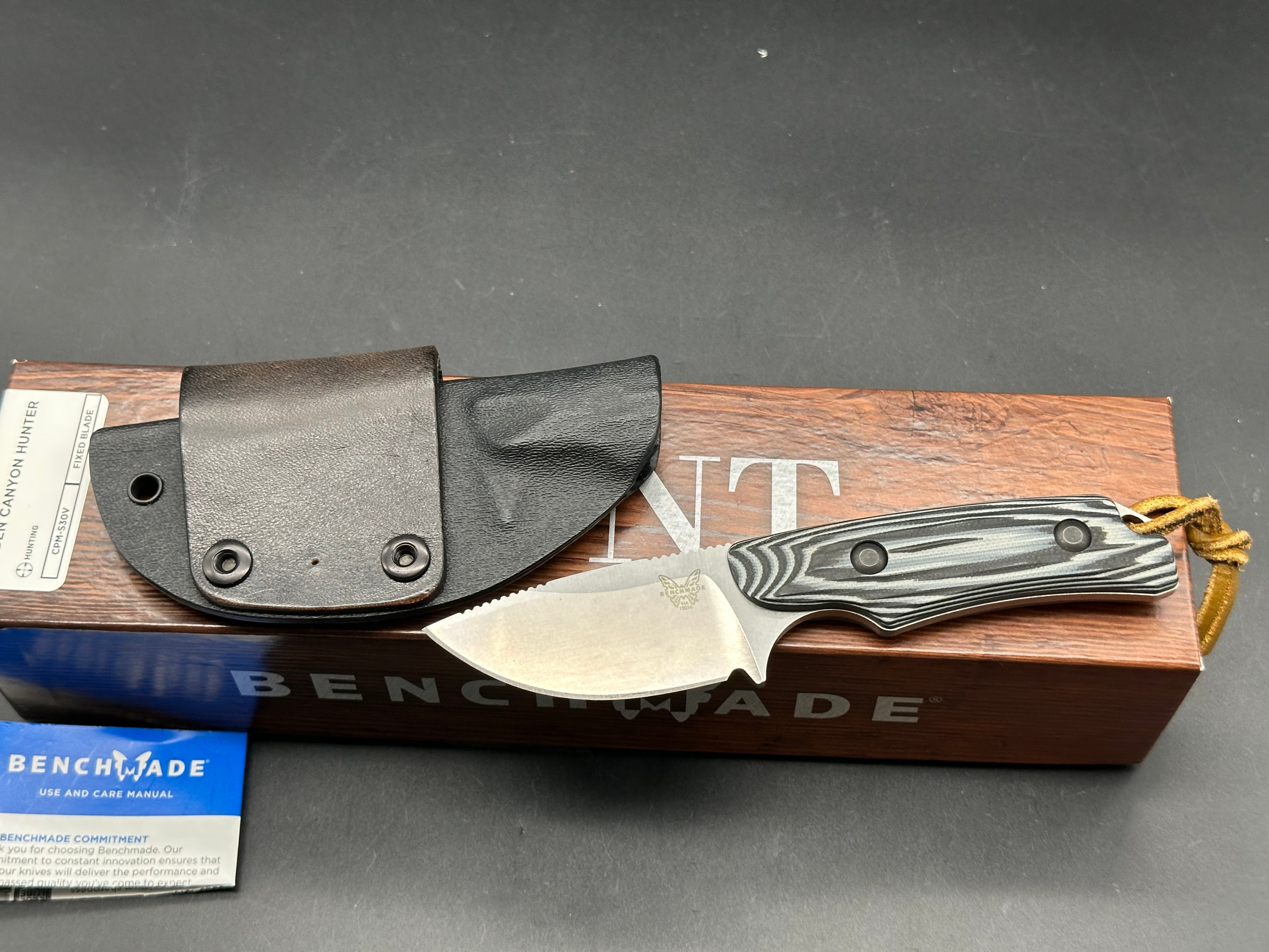 BENCHMADE HIDDEN CANYON HUNTER FIXED BLADE HUNTING KNIFE