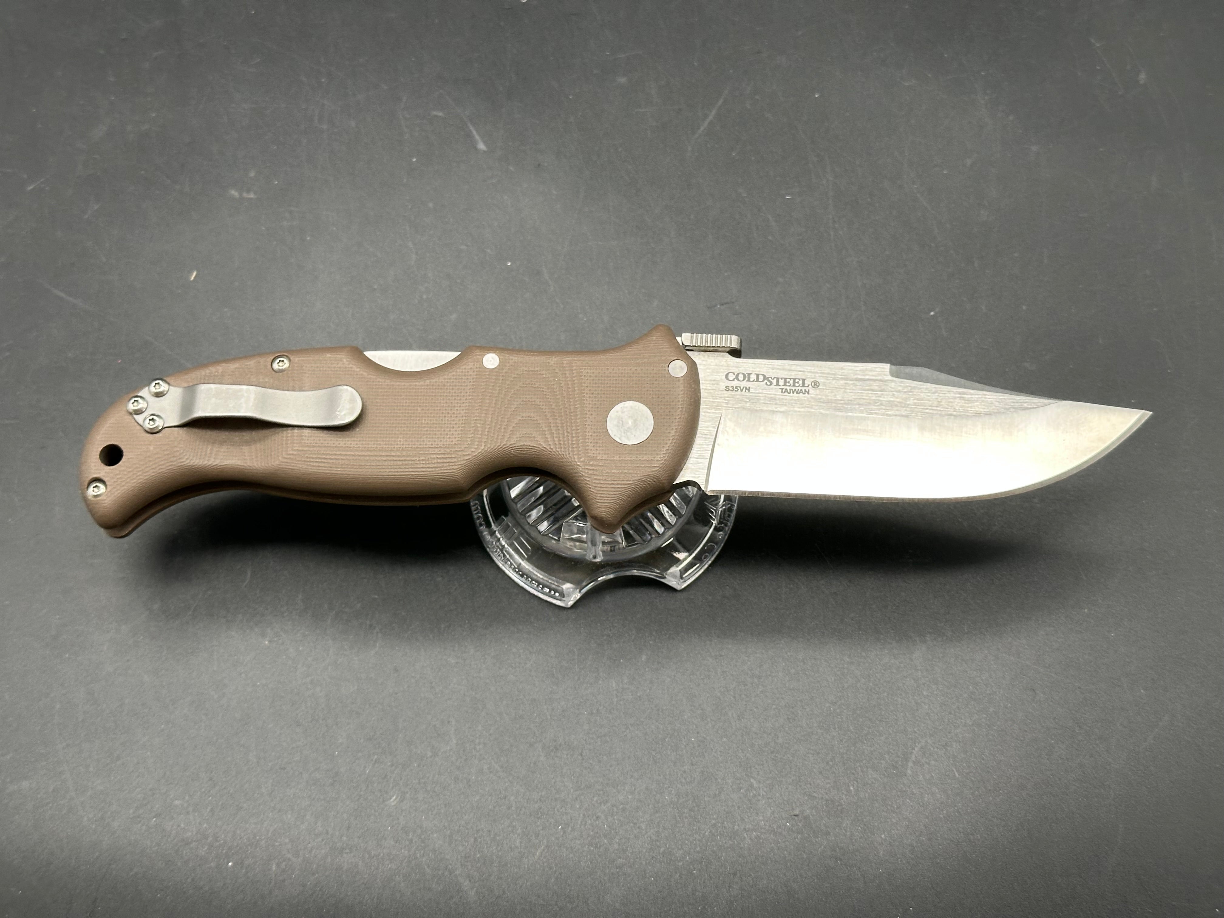 Cold Steel Bush Ranger Tri-Ad Lock Knife FDE G-10 (3.5" Satin S35VN)