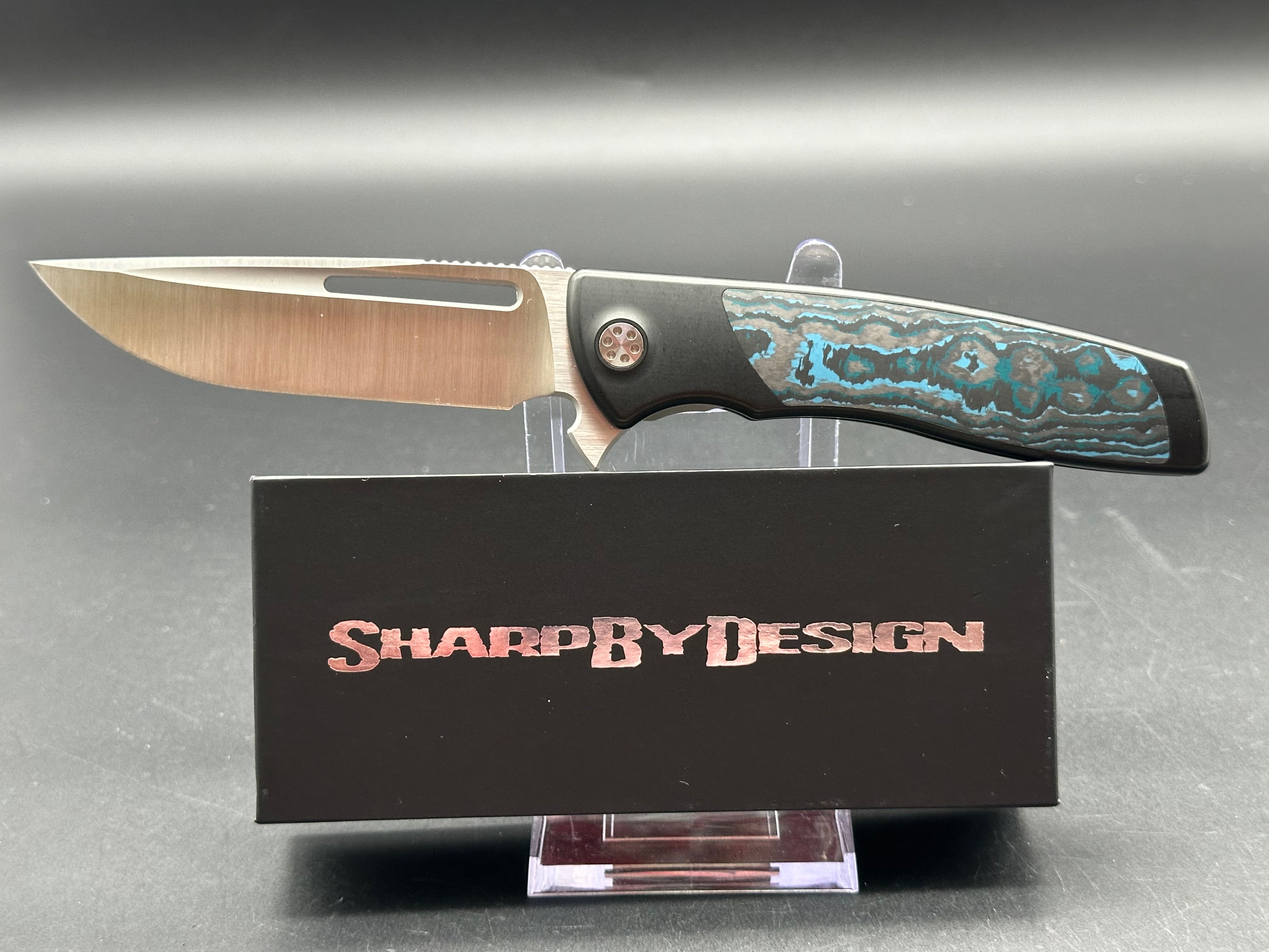 Sharp by Design Evo Typhoon Drop Point - Arctic Frost Fat Carbon