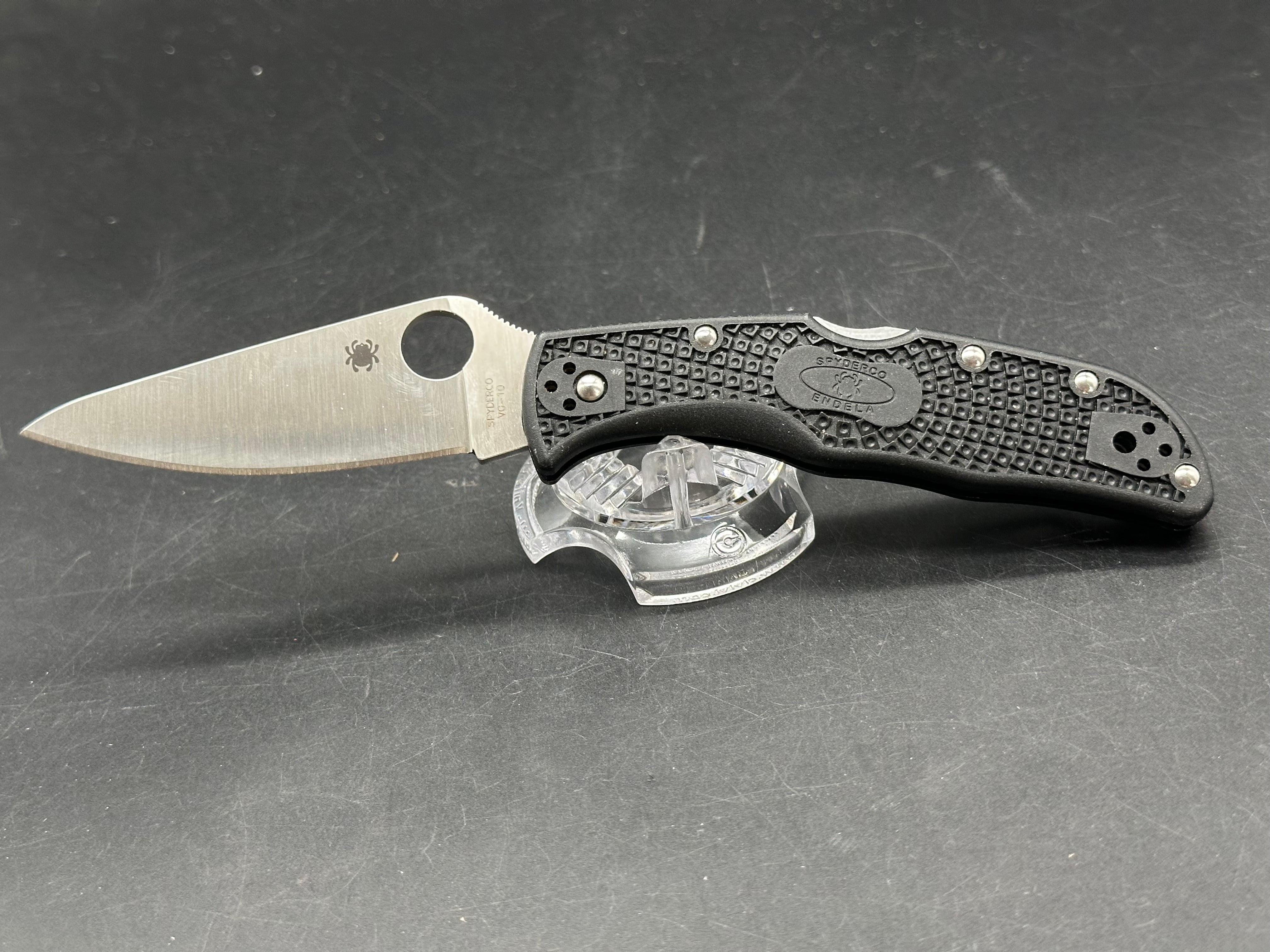 Spyderco Endela Lightweight Lockback Knife Black FRN (3.41" Satin)