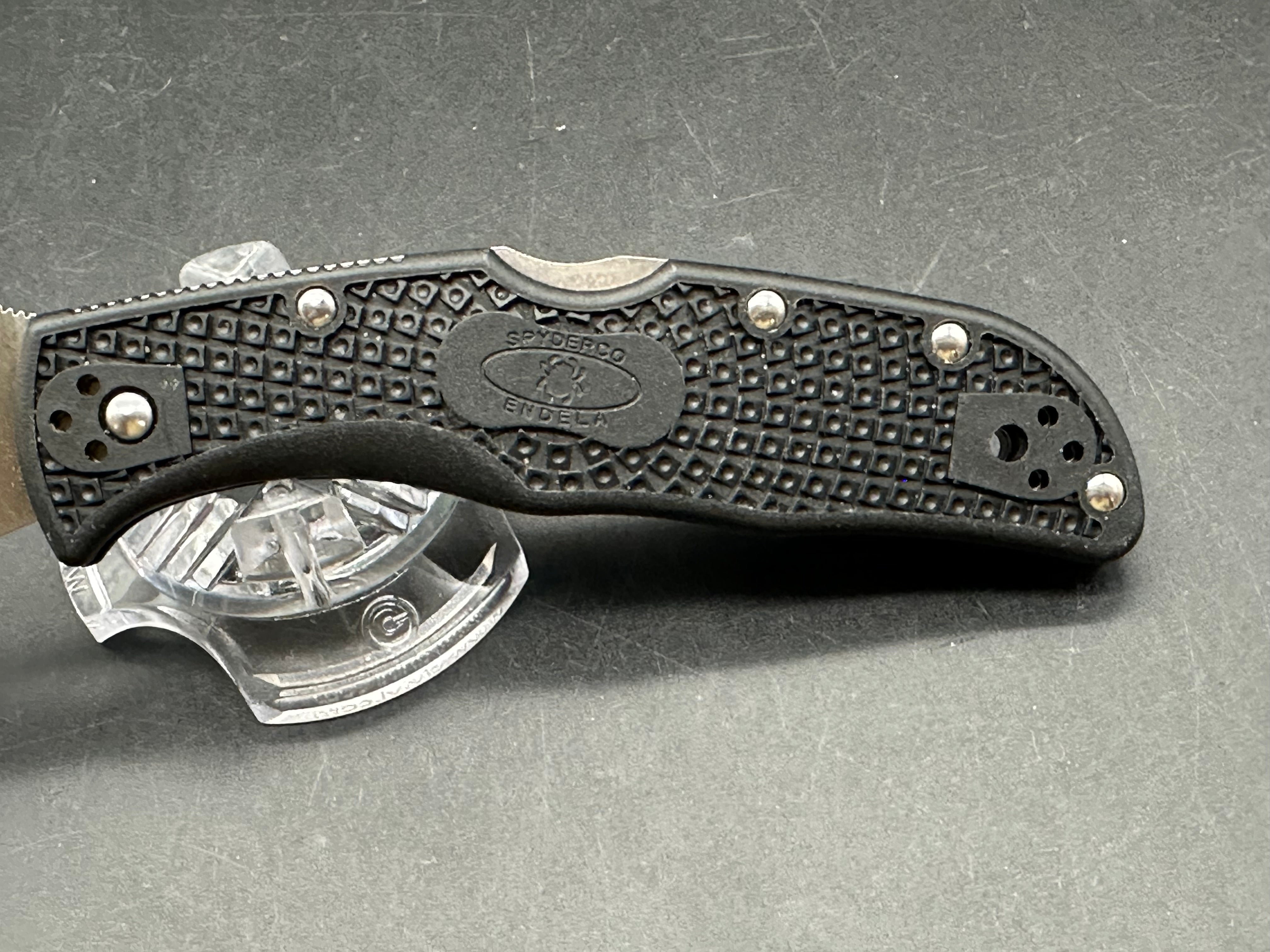 Spyderco Endela Lightweight Lockback Knife Black FRN (3.41" Satin)