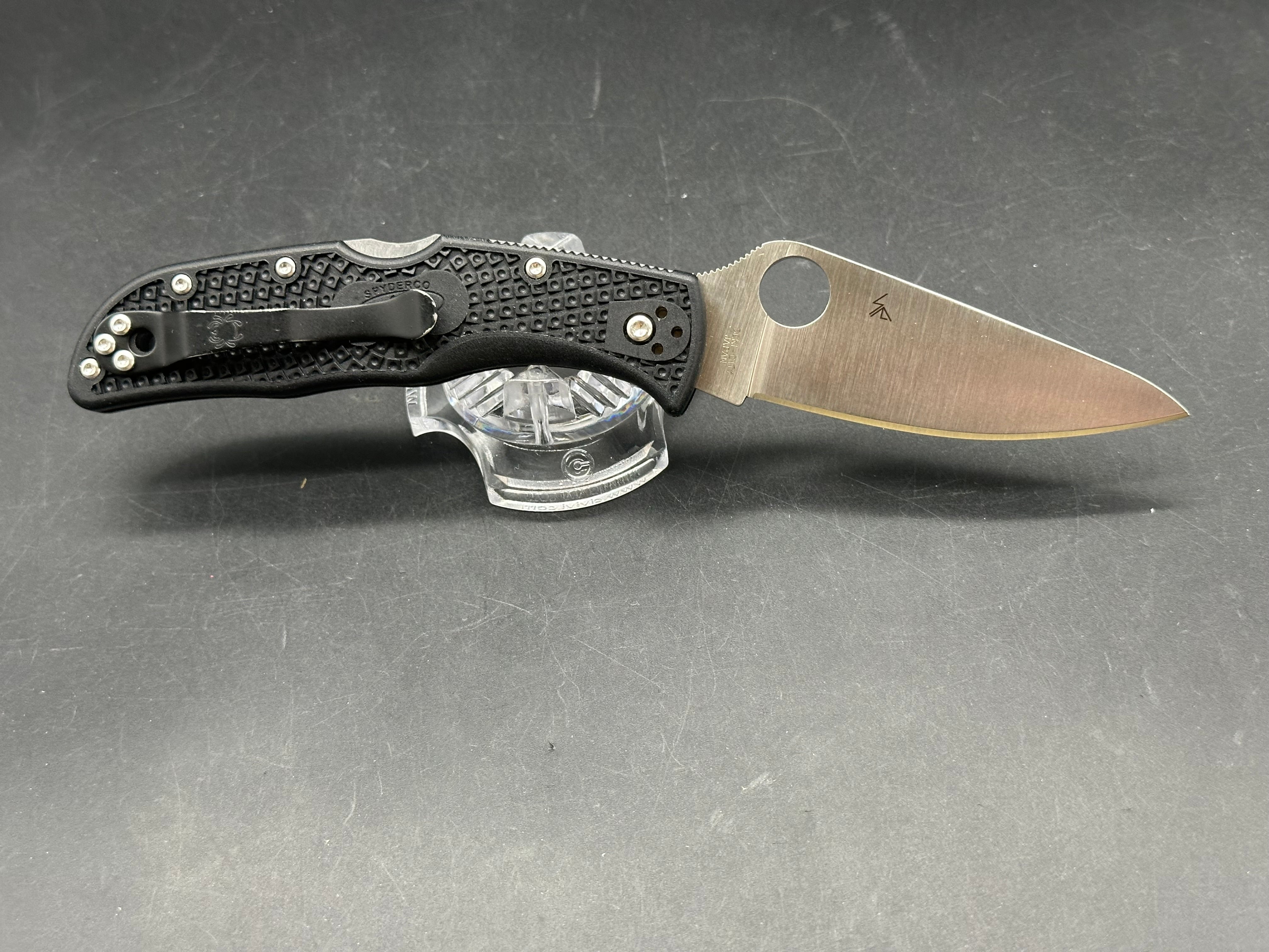 Spyderco Endela Lightweight Lockback Knife Black FRN (3.41" Satin)