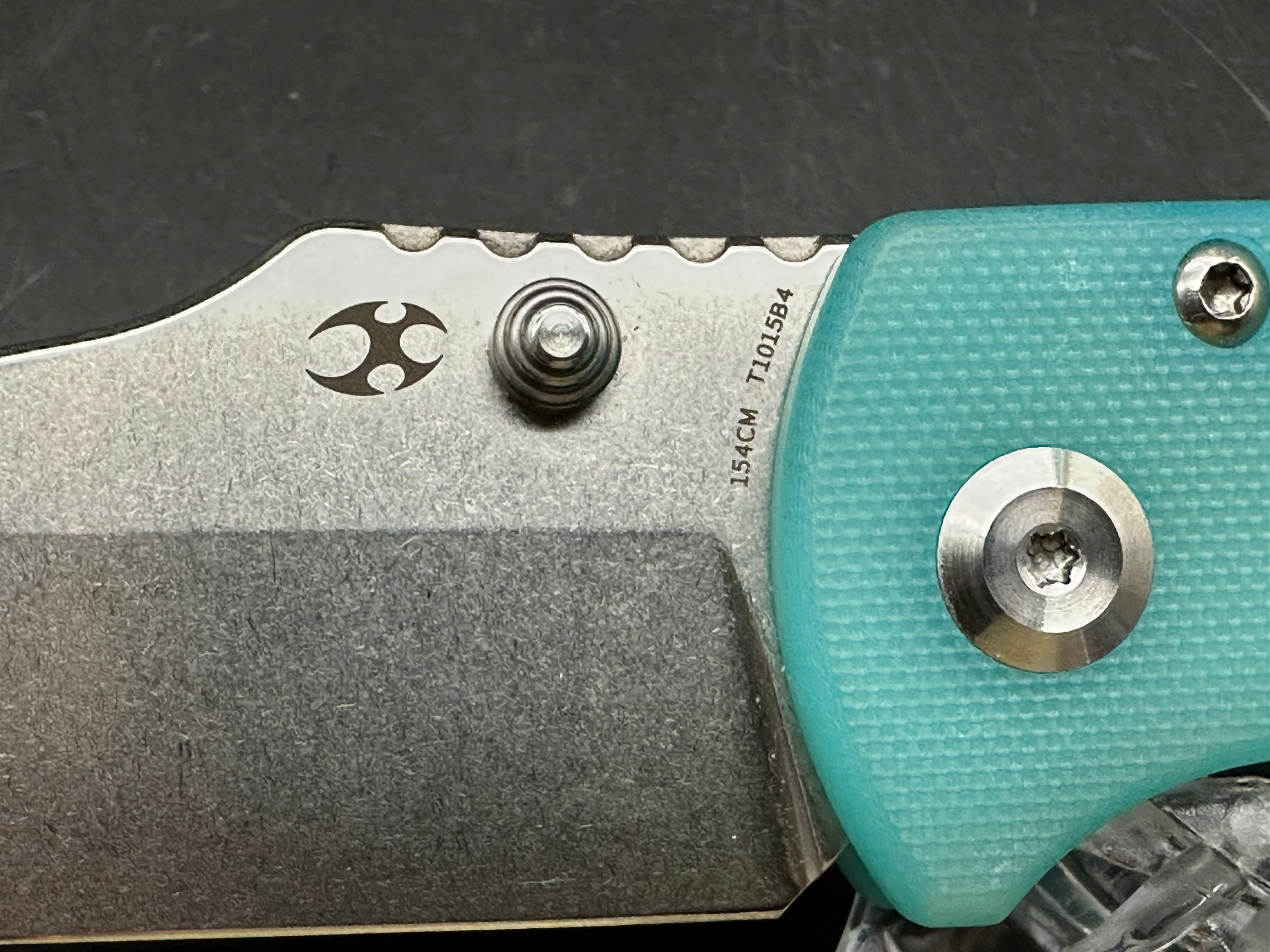 Kansept Knives Main Street Liner Lock Knife Light Blue G-10 (3.4" Stonewash)