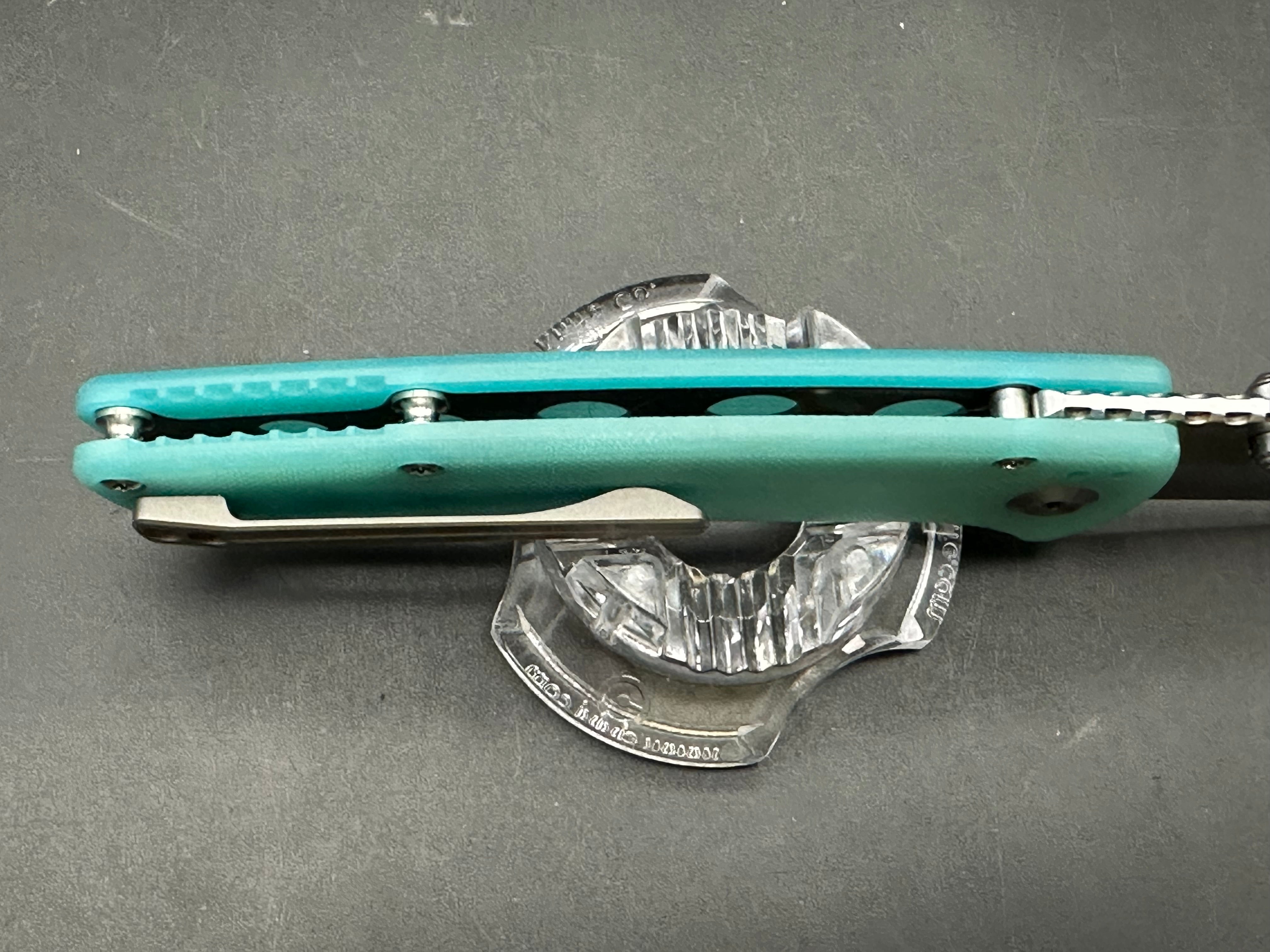 Kansept Knives Main Street Liner Lock Knife Light Blue G-10 (3.4" Stonewash)