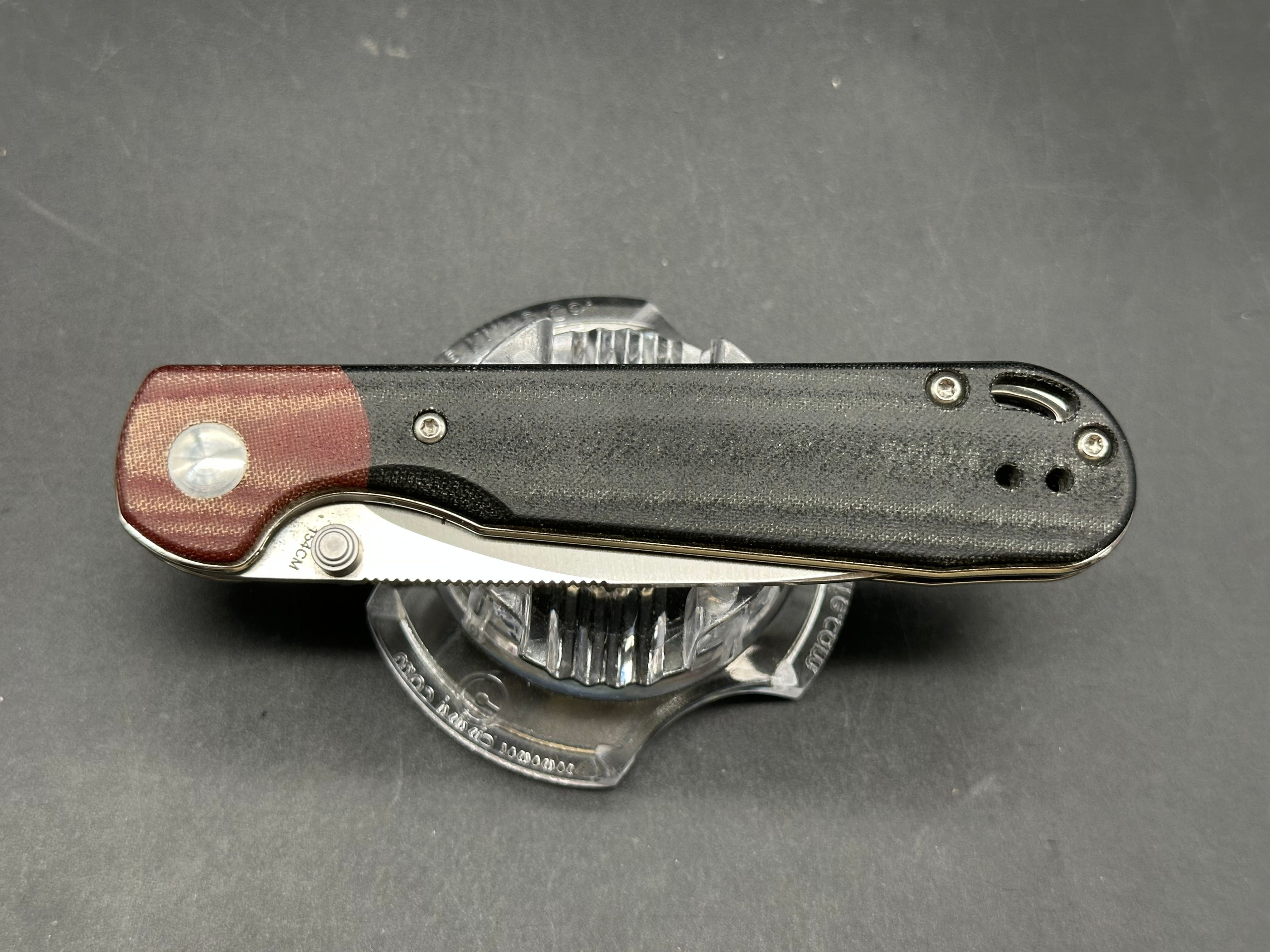 KIZER CUTLERY PPY LINERLOCK BLACK/RED MICARTA FOLDING 154CM POCKET KNIFE
