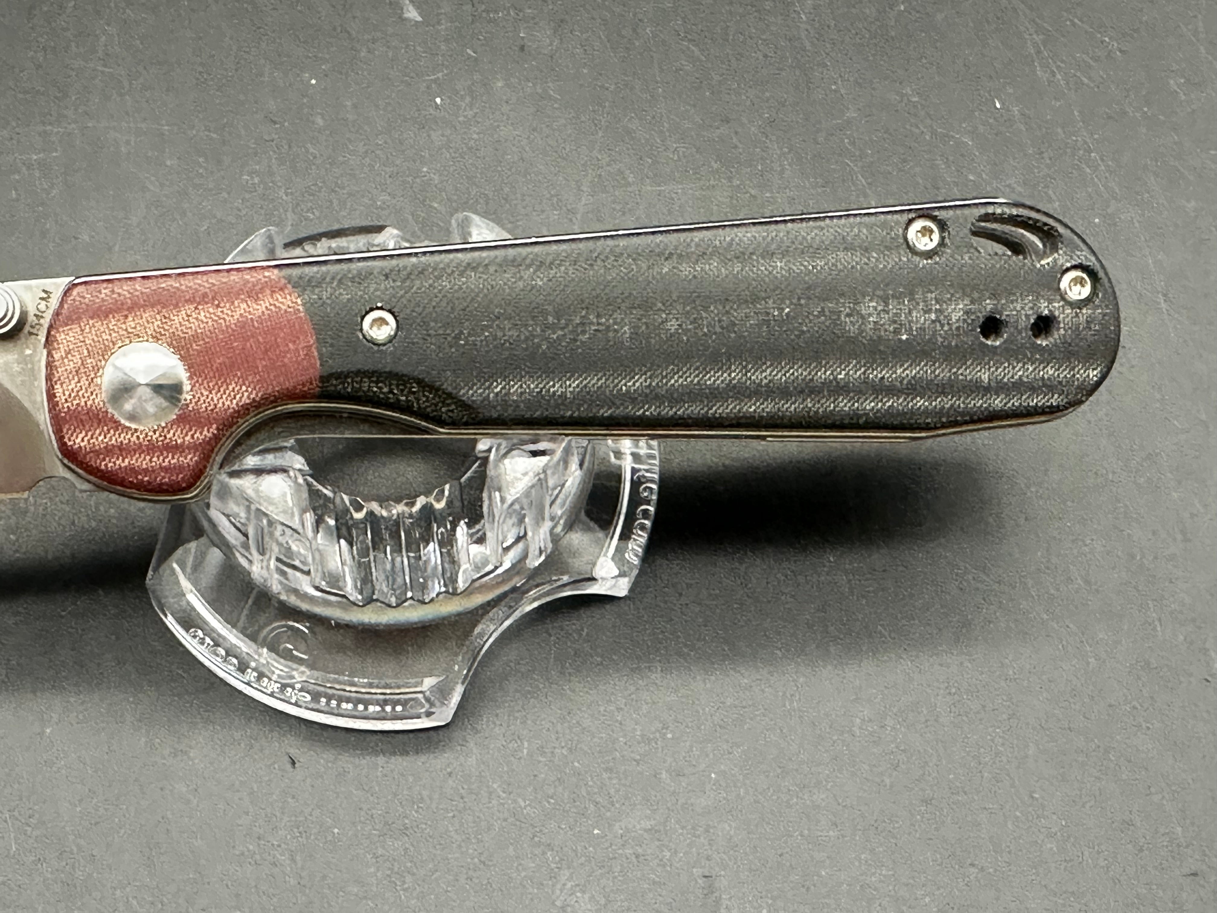 KIZER CUTLERY PPY LINERLOCK BLACK/RED MICARTA FOLDING 154CM POCKET KNIFE