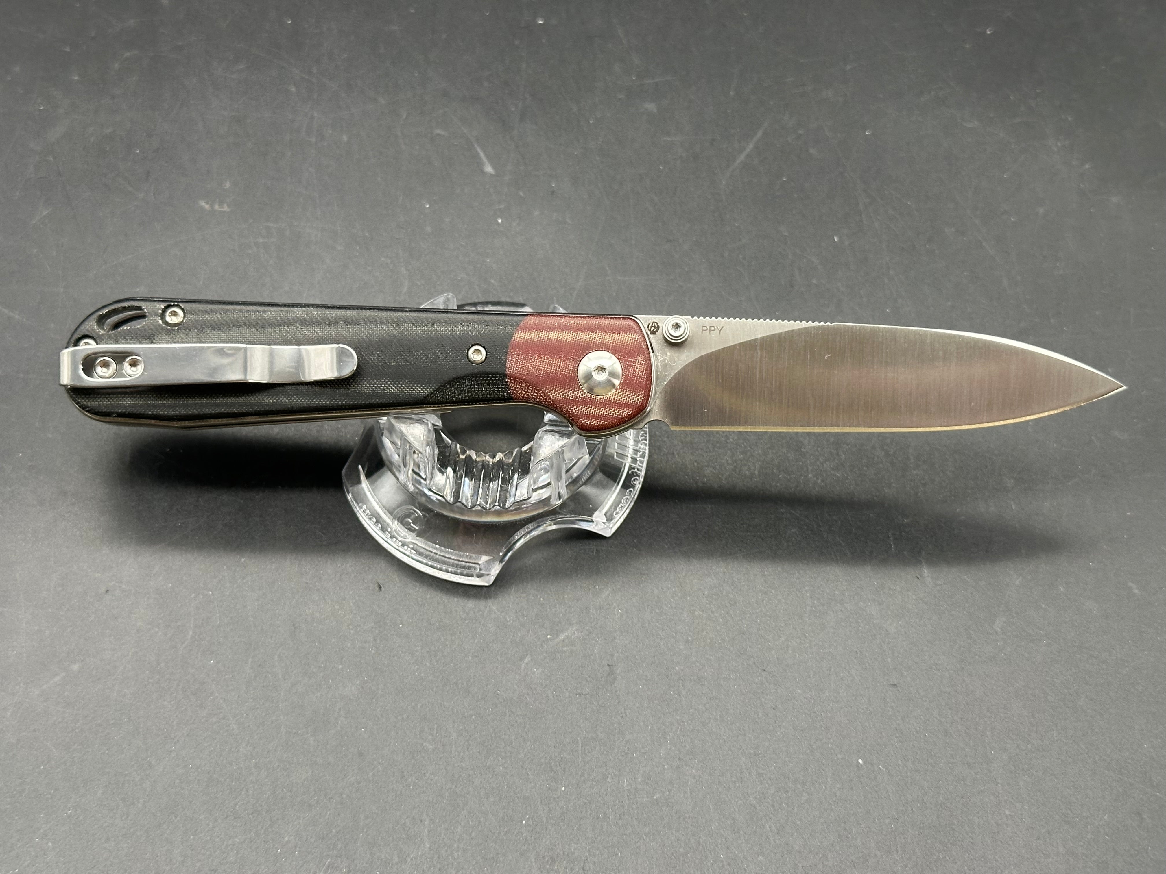 KIZER CUTLERY PPY LINERLOCK BLACK/RED MICARTA FOLDING 154CM POCKET KNIFE
