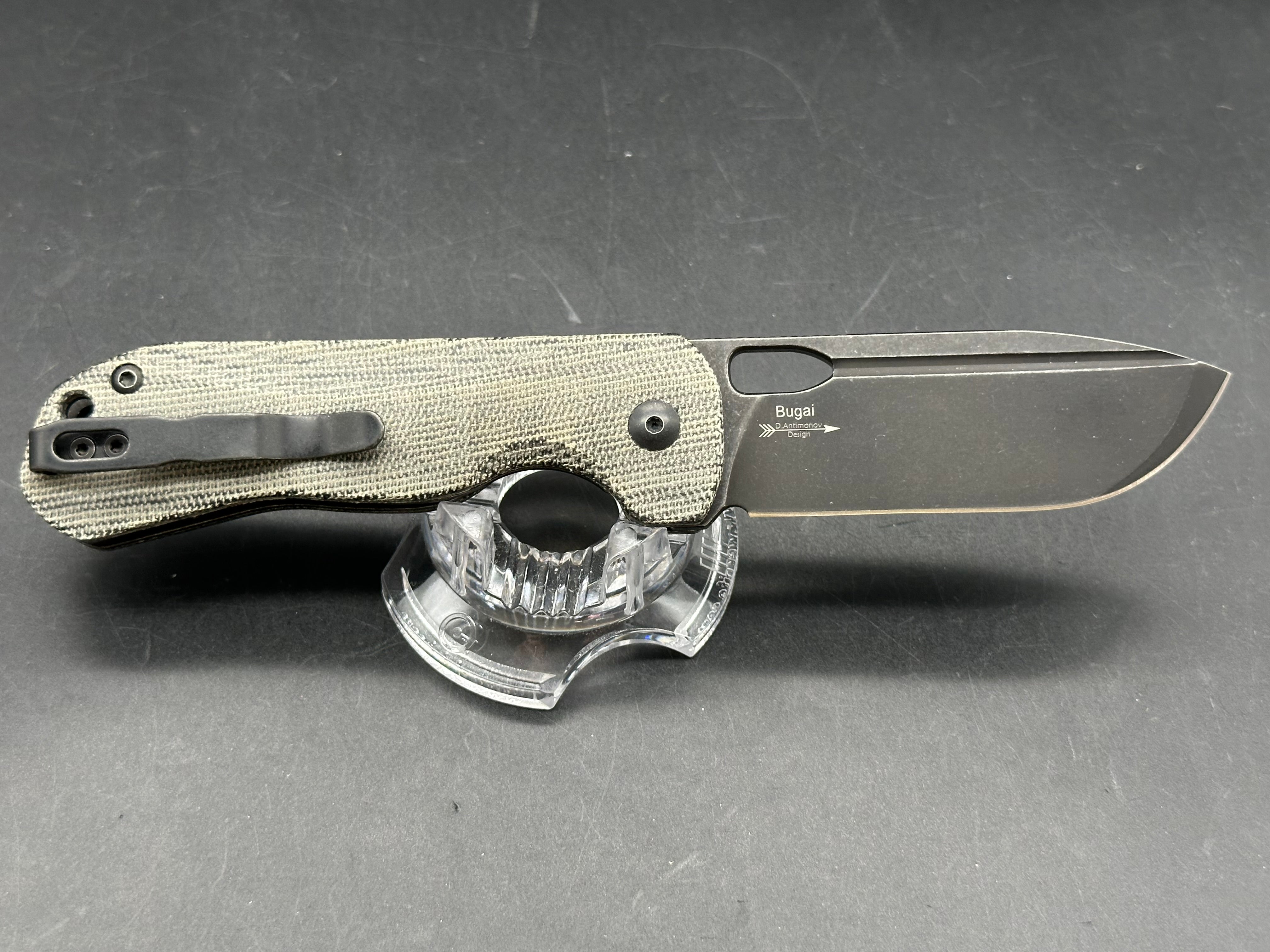 Kizer Bugai Liner Lock Knife Black Micarta (3.11" Black)