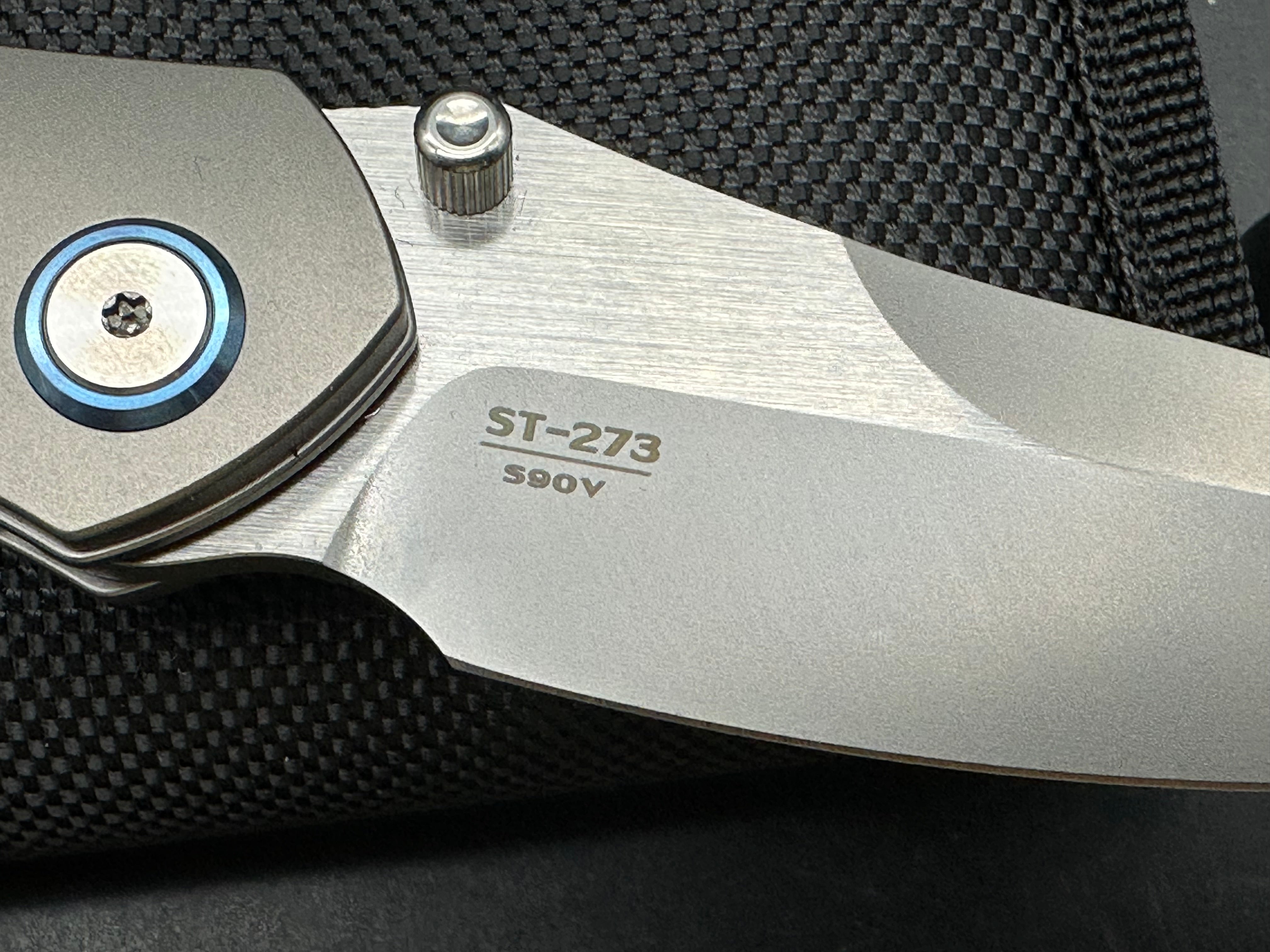 Sitivien ST273 Folding Knife, S90V Steel Blade Titanium & G10 Handle Knife