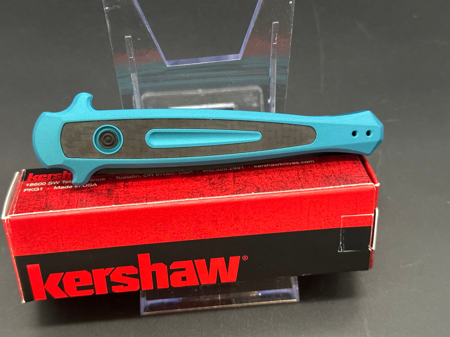 Kershaw Launch 8 teal aluminum