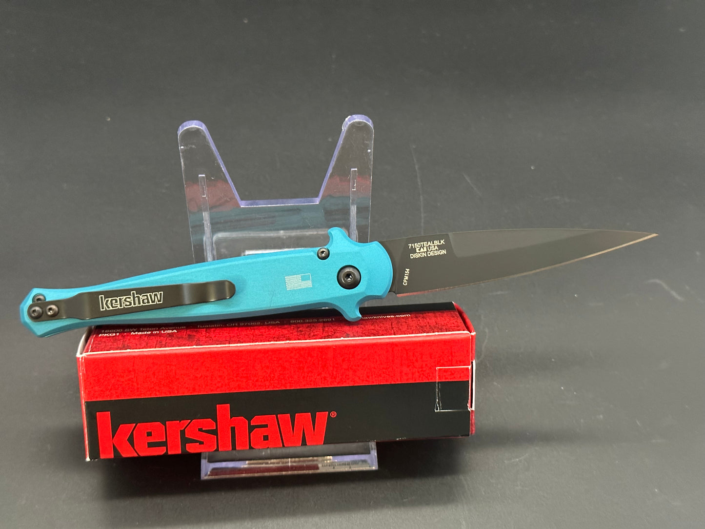 Kershaw Launch 8 teal aluminum