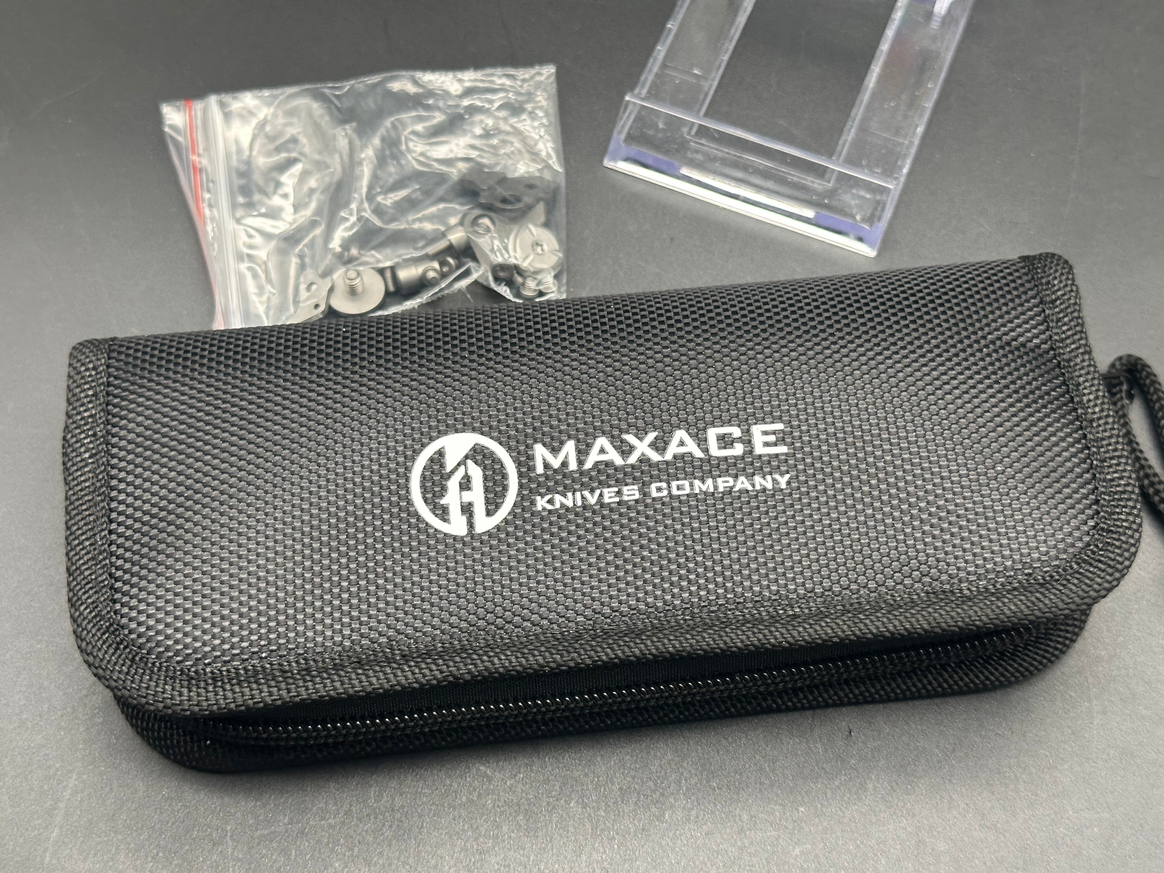 MAXACE XI TITANIUM HANDLE TIMASCUS INLAY CPM- S110V