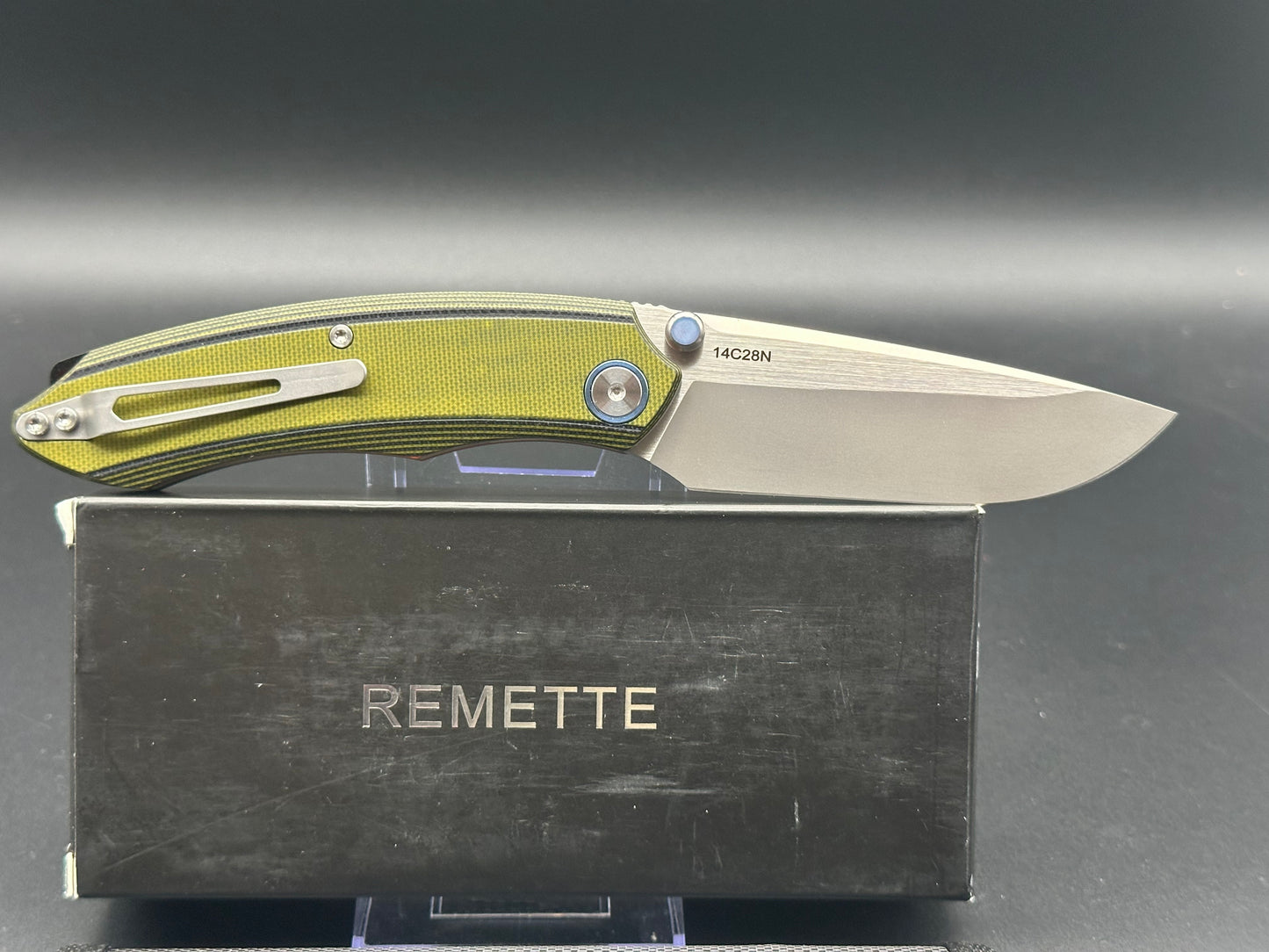 REMETTE Pocket Wild Species 14C28N Blade G10 Handle,Front Flipper