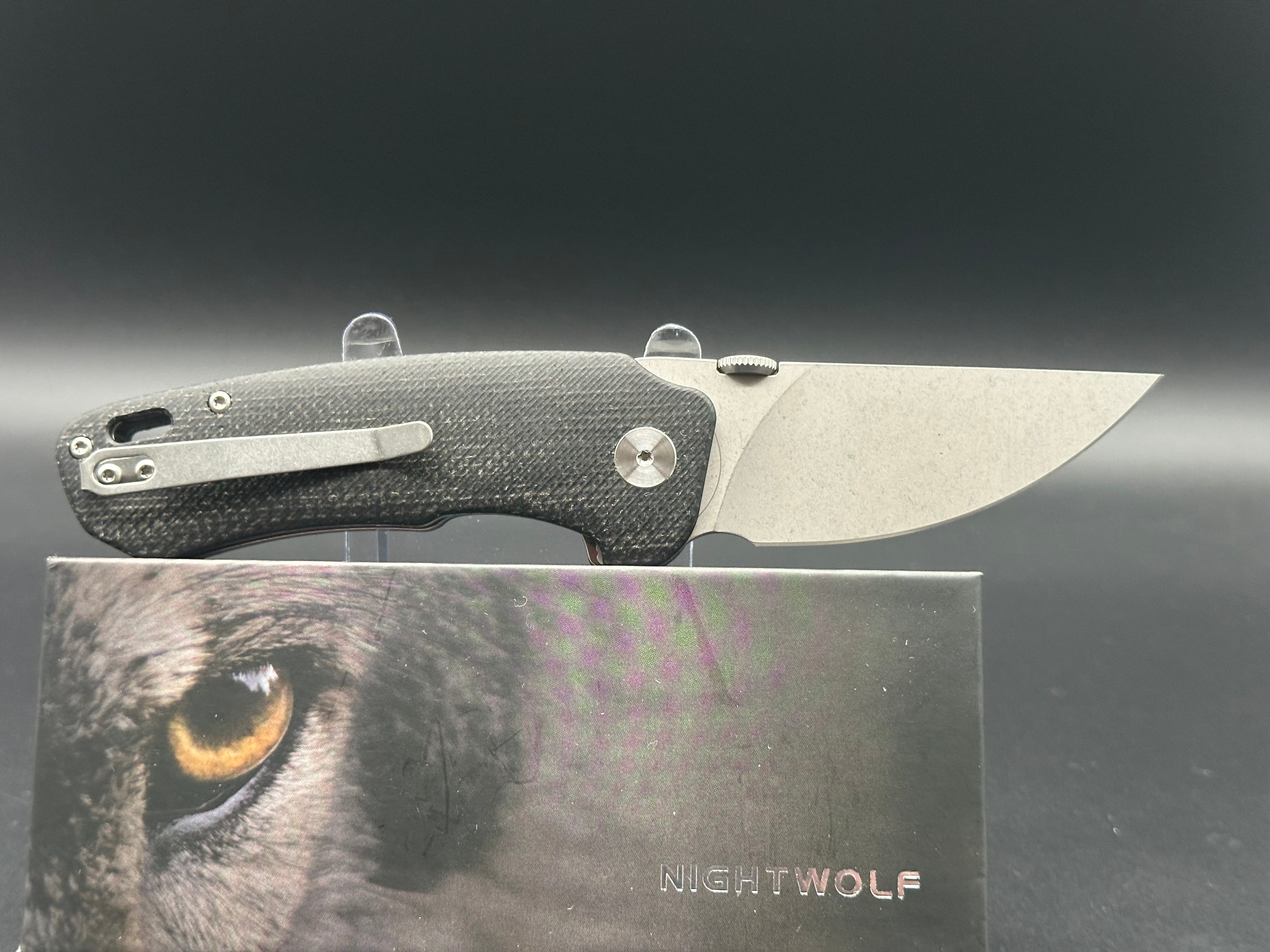 Nightwolf N04 Folding Knife D2 Steel Micarta Handle