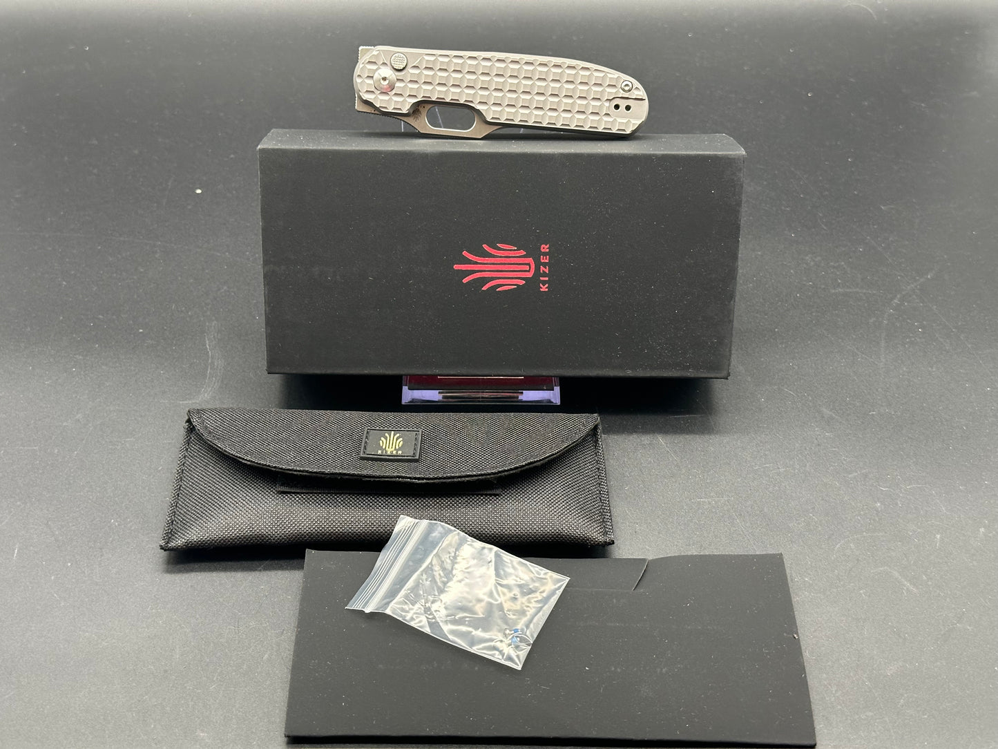 Kizer Cormorant Button Lock Knife Titanium (3.15" Satin 20CV)