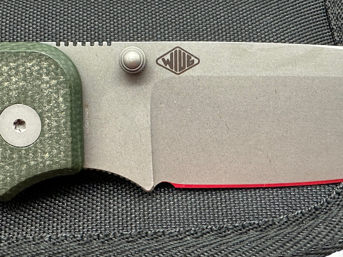 WE Knife Co. Big Banter Liner Lock Knife Green Micarta (3.69" SW 20CV)