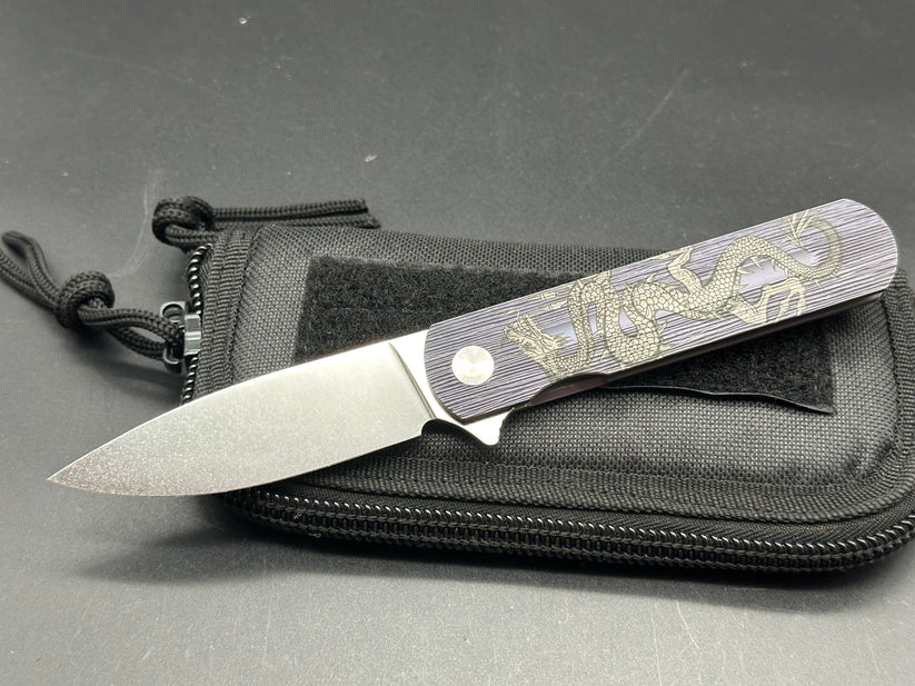 Monterey Bay Laconico knife XLC titanium integral handle w/M390 3.75 b