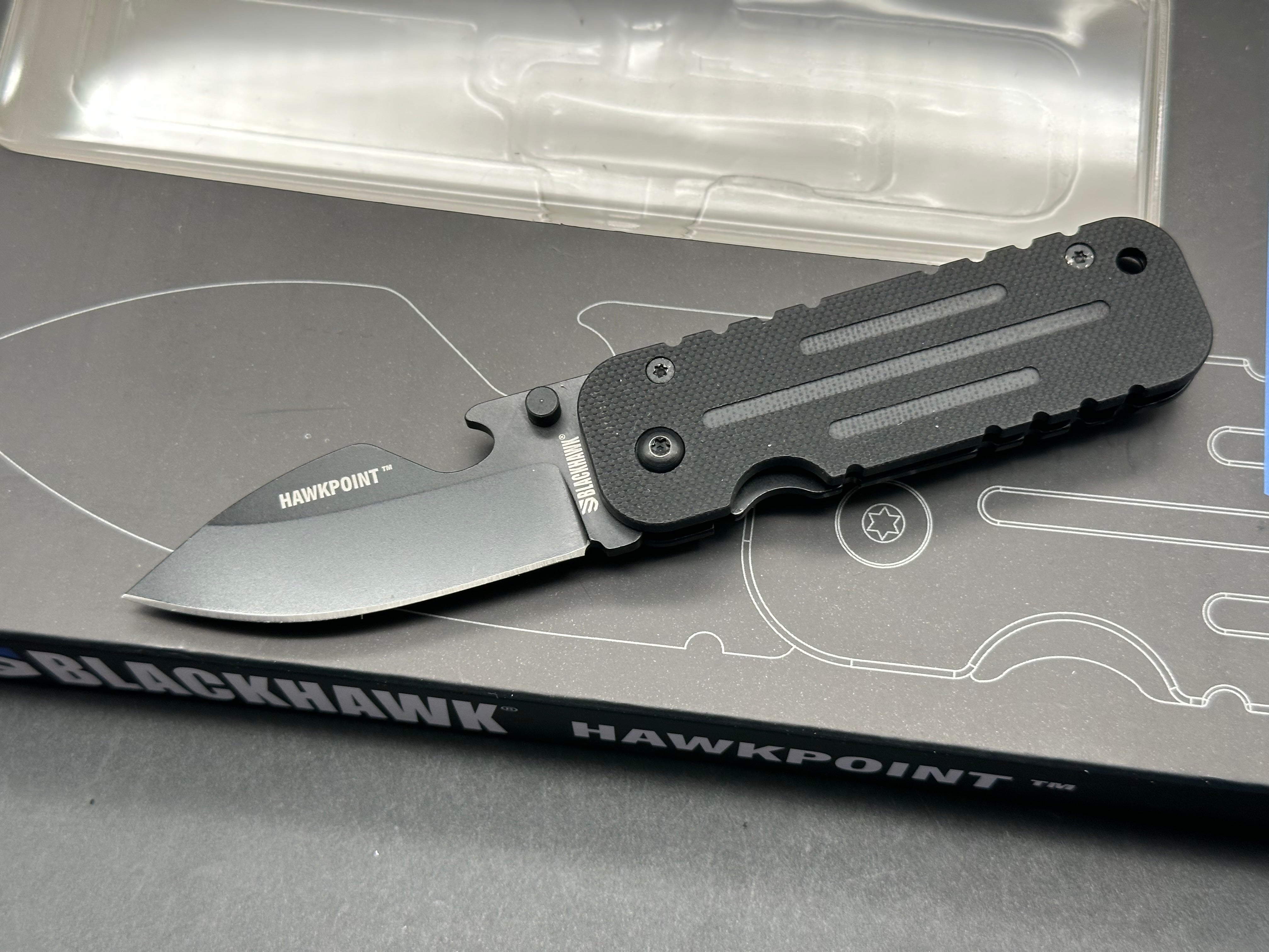 Blackhawk Hawkpoint Compact Frame Lock Knife Black G-10 (2.5" Black)