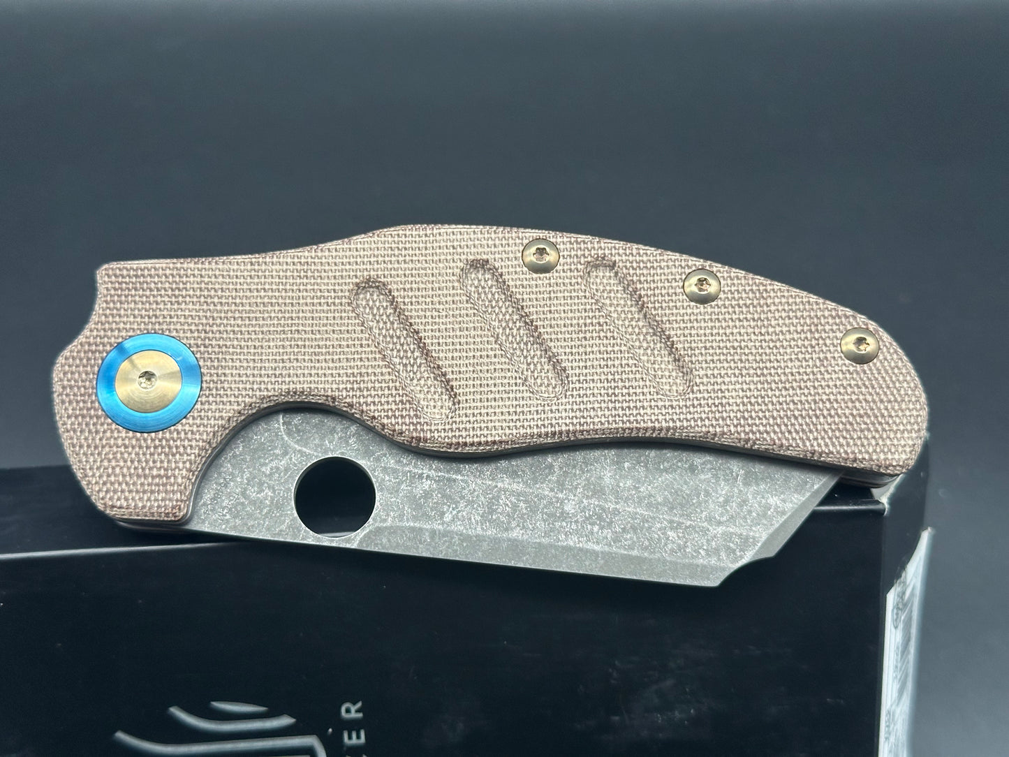 KIZER C01C SHEEPDOG XL BROWN MICARTA HANDLE 154CM (heavily modded)