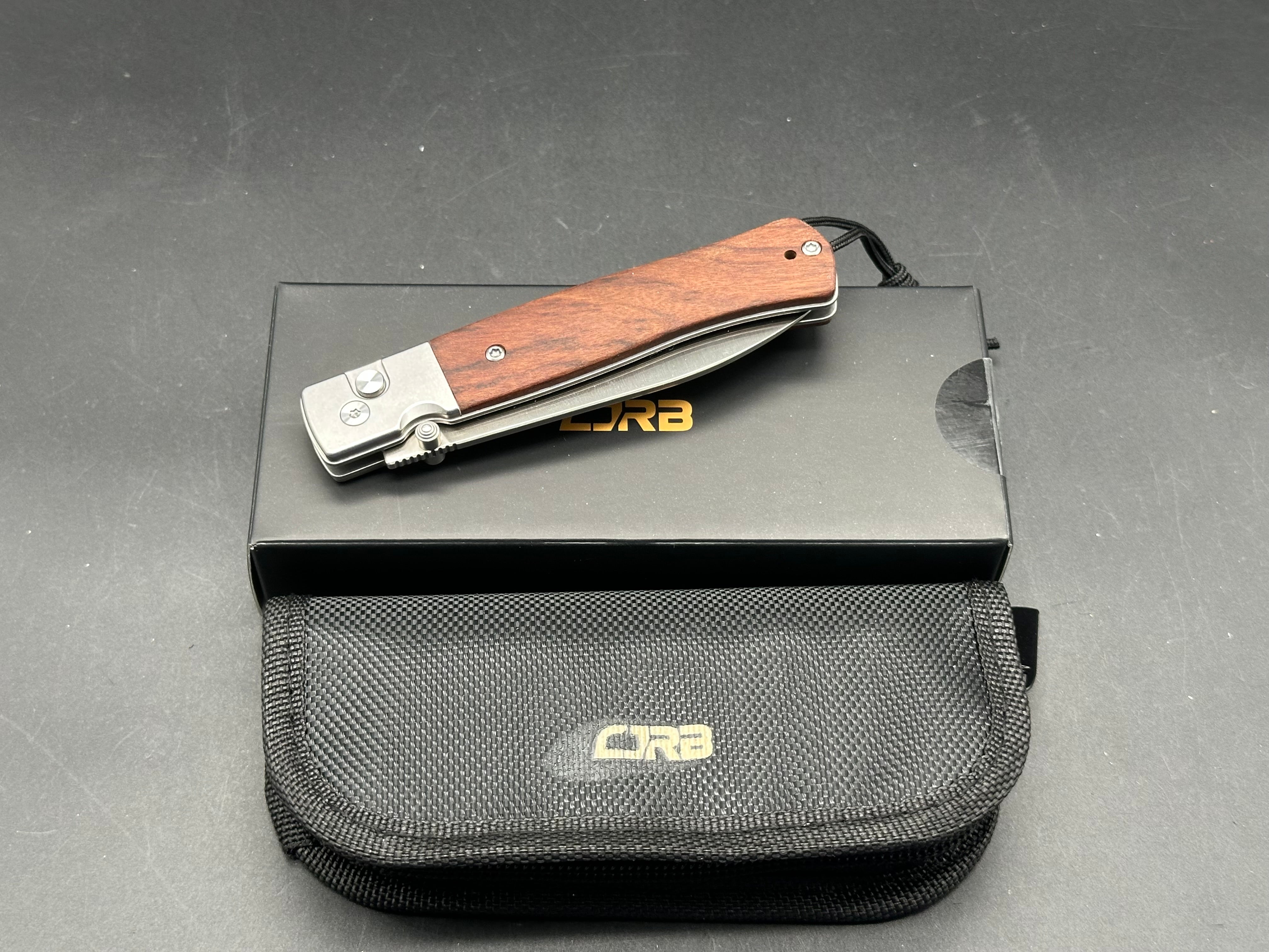 CJRB GLACIER WOOD/STEEL HANDLE AR-RPM9 DROP POINT PLAIN EDGE