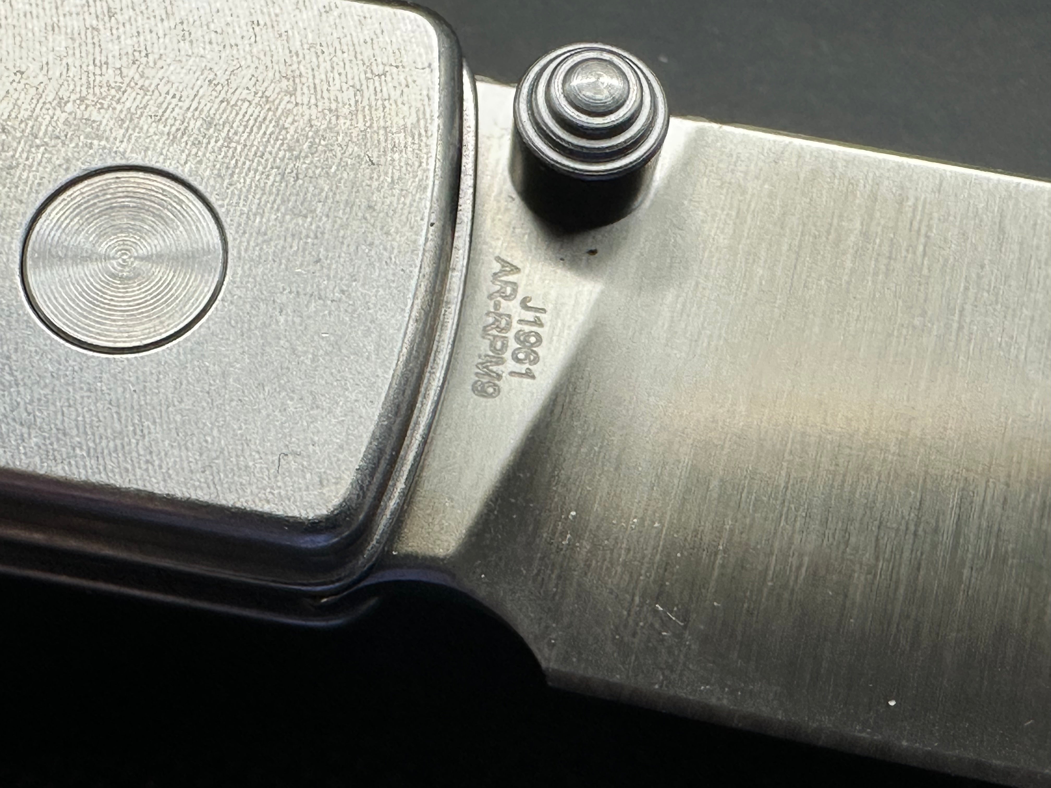 CJRB GLACIER WOOD/STEEL HANDLE AR-RPM9 DROP POINT PLAIN EDGE