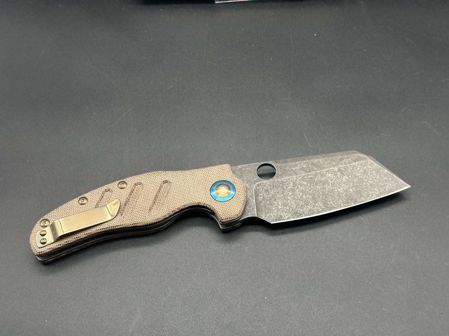 KIZER C01C SHEEPDOG XL BROWN MICARTA HANDLE 154CM (heavily modded)