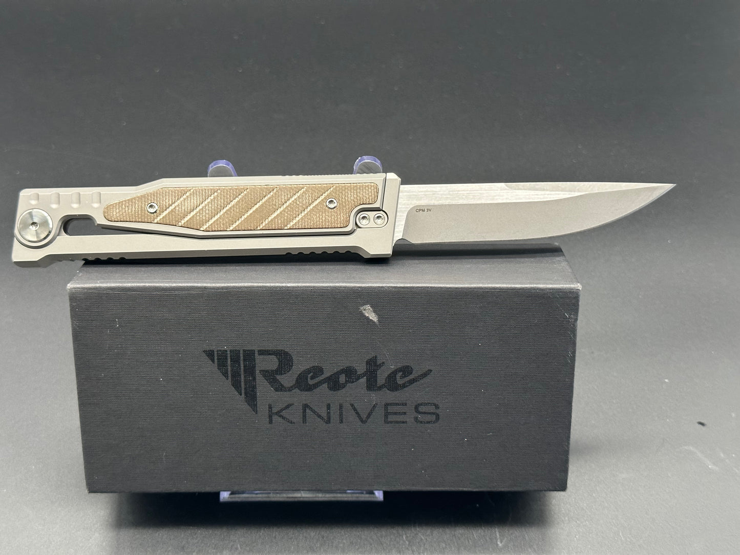 Reate Exo green micarta drop point