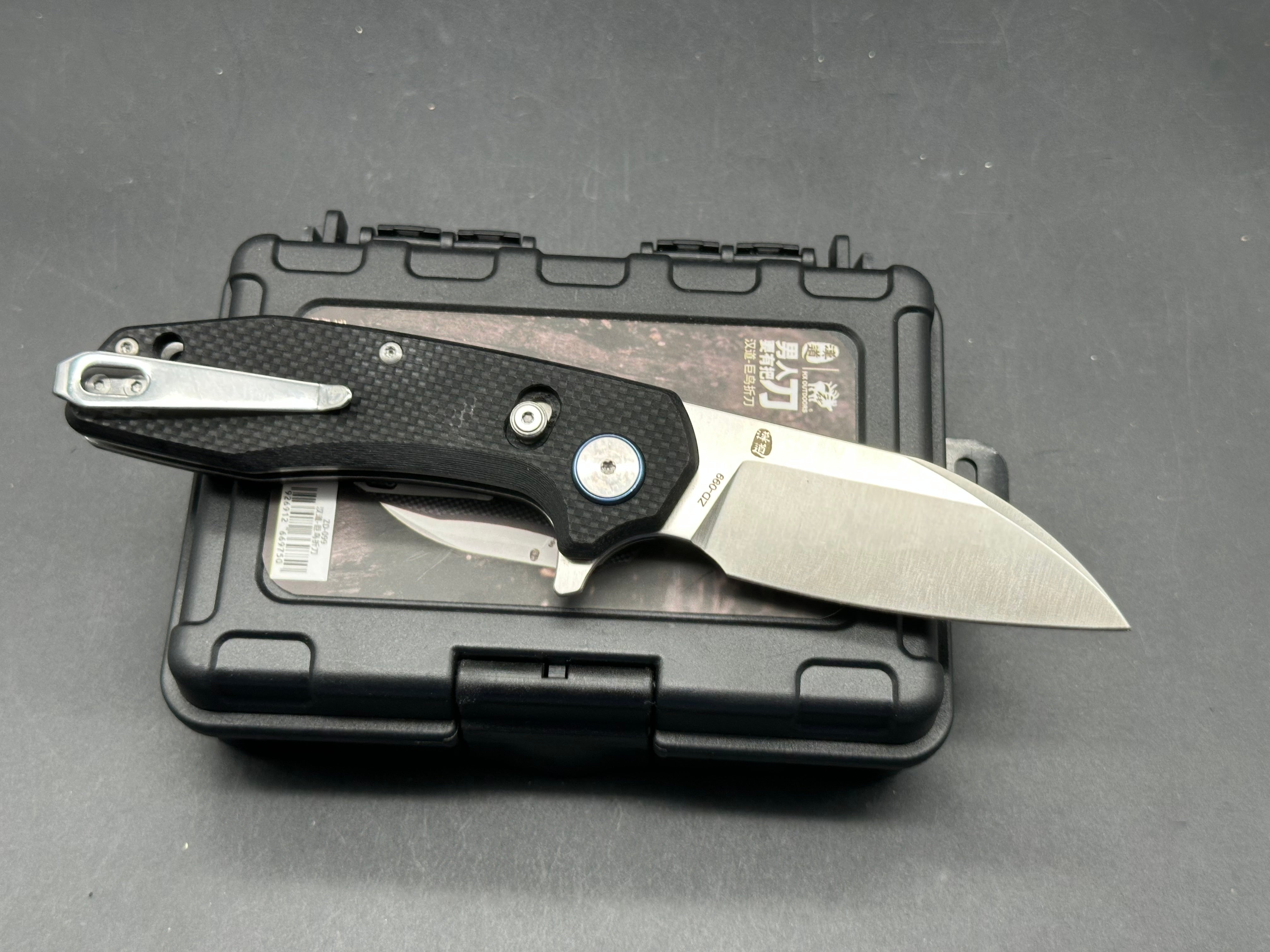 HX OUTDOORS GIANTBIRD Crossbar Lock 2.5" D2 Blade Black G10 Handle