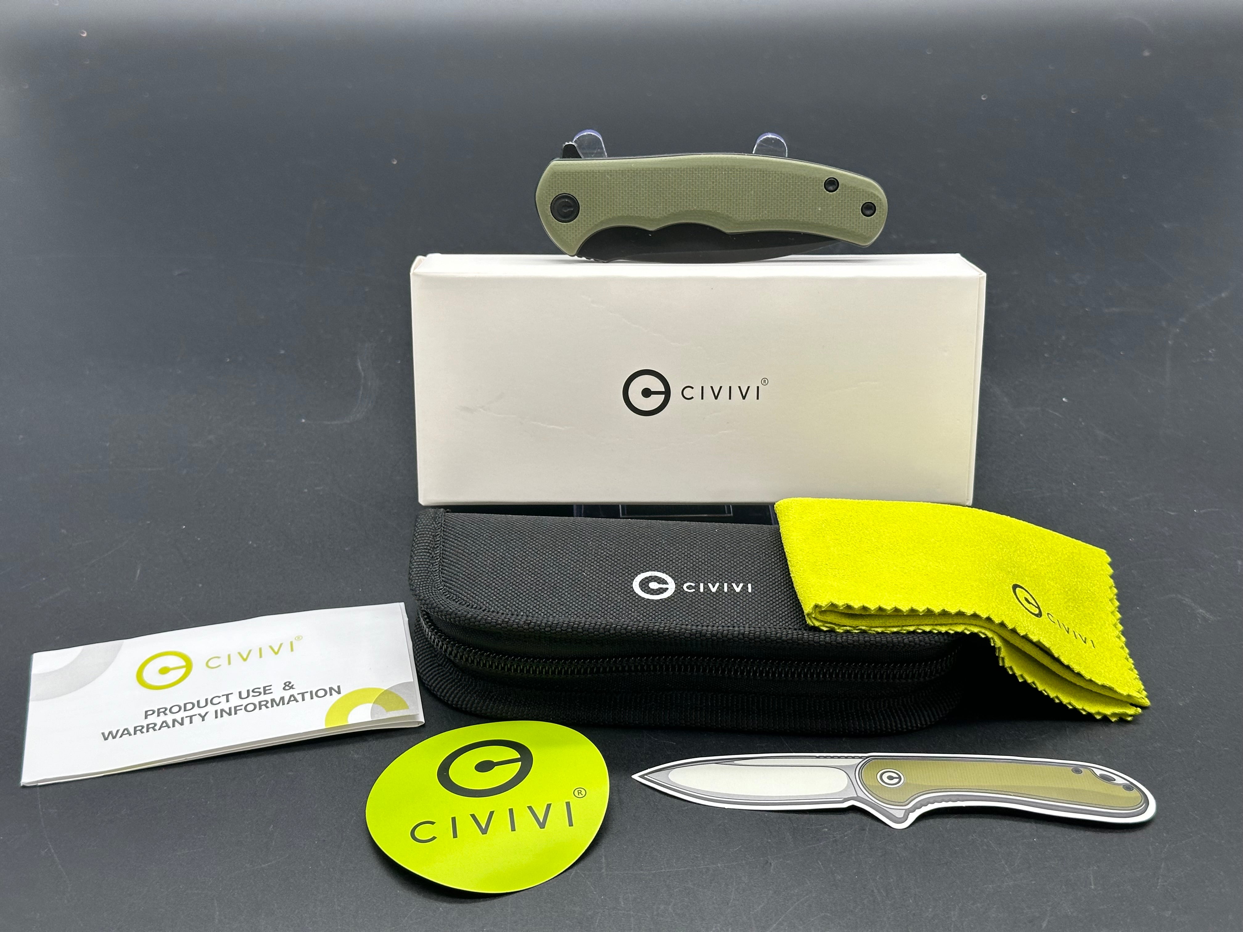 CIVIVI Mini Praxis Flipper Liner Lock Knife OD Green G-10