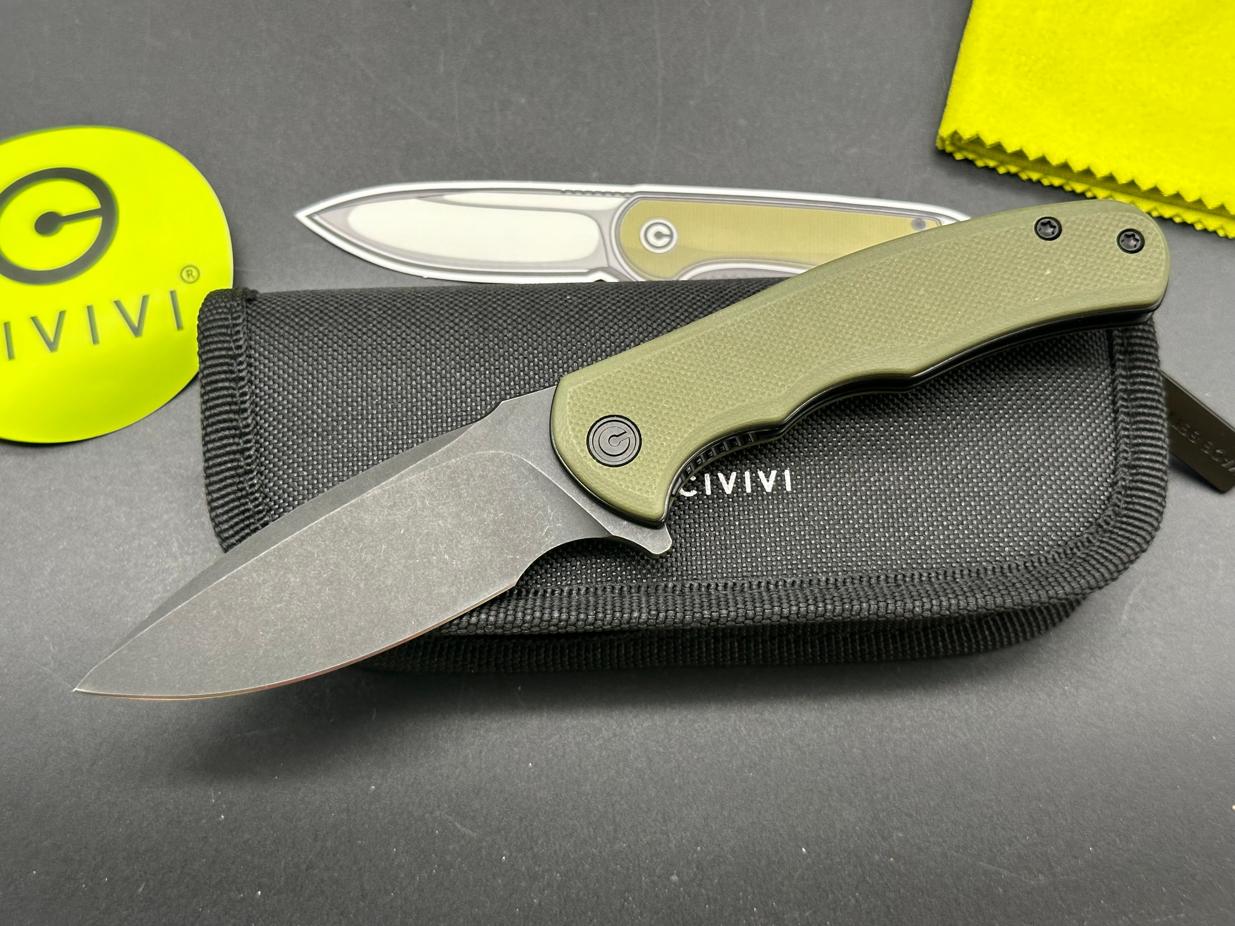 CIVIVI Mini Praxis Flipper Liner Lock Knife OD Green G-10