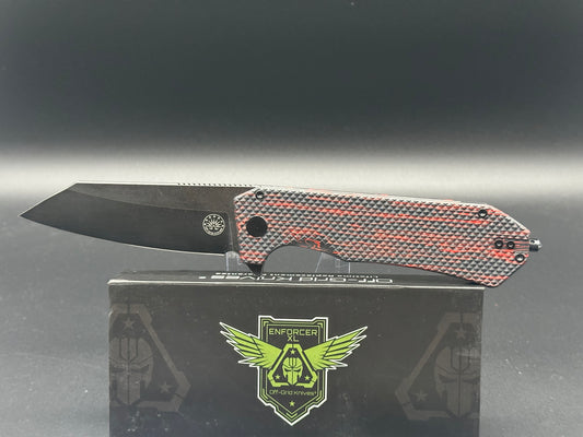 Off Grid Knives - Enforcer XL/Red Dawn LE/Flame Red-Black G-10