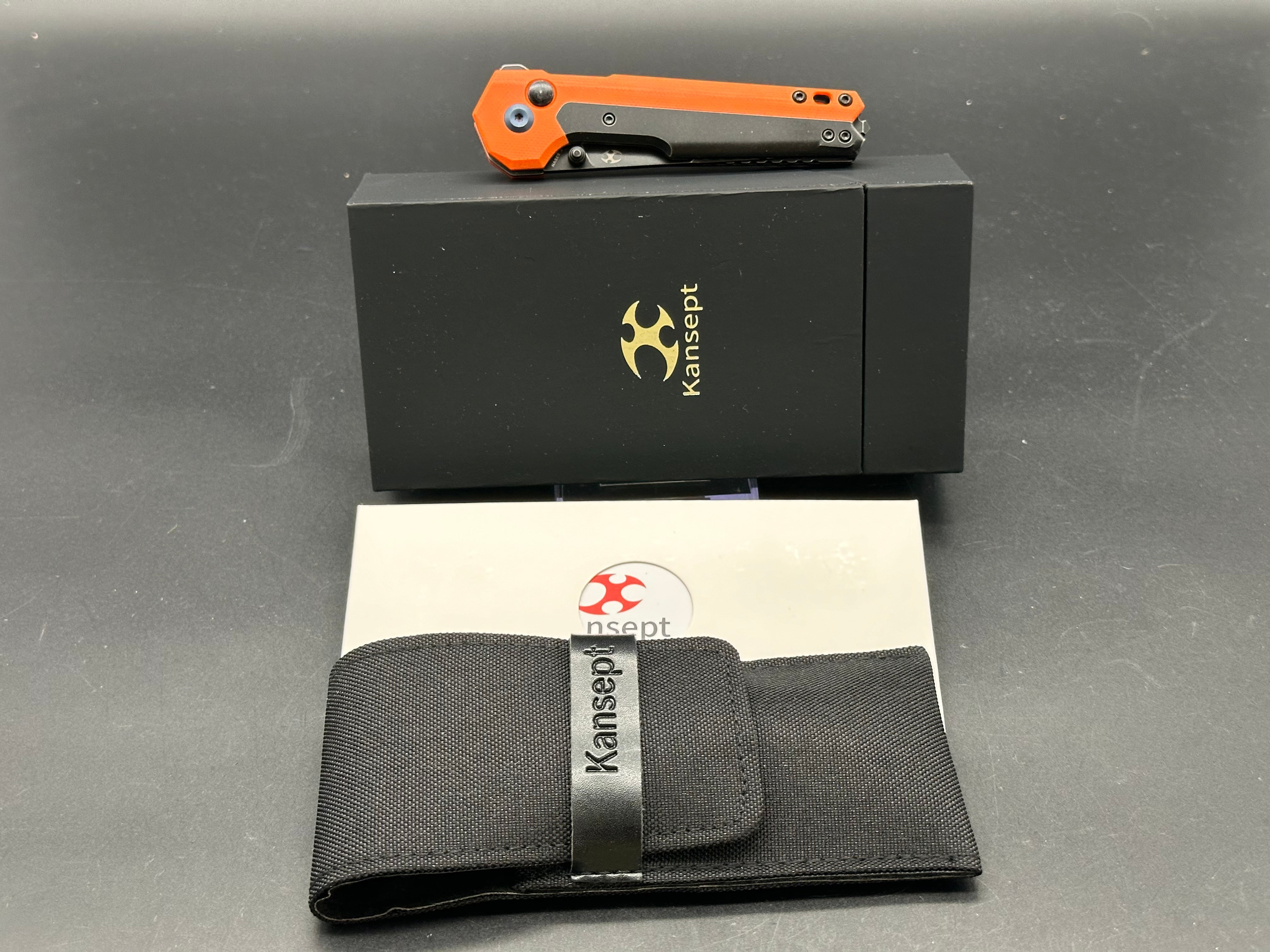 Kansept Knives Mikkel Willumsen EDC Tac Knife Orange G-10 (3.1 Black SW)