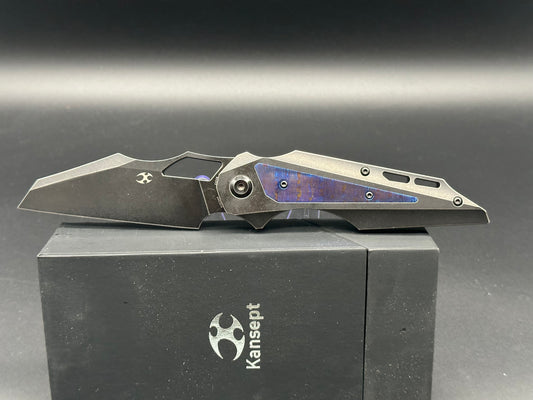 Kansept + Jelly Jerry - Genisis/Black Stonewash Ti Frame + Timascus Inlays