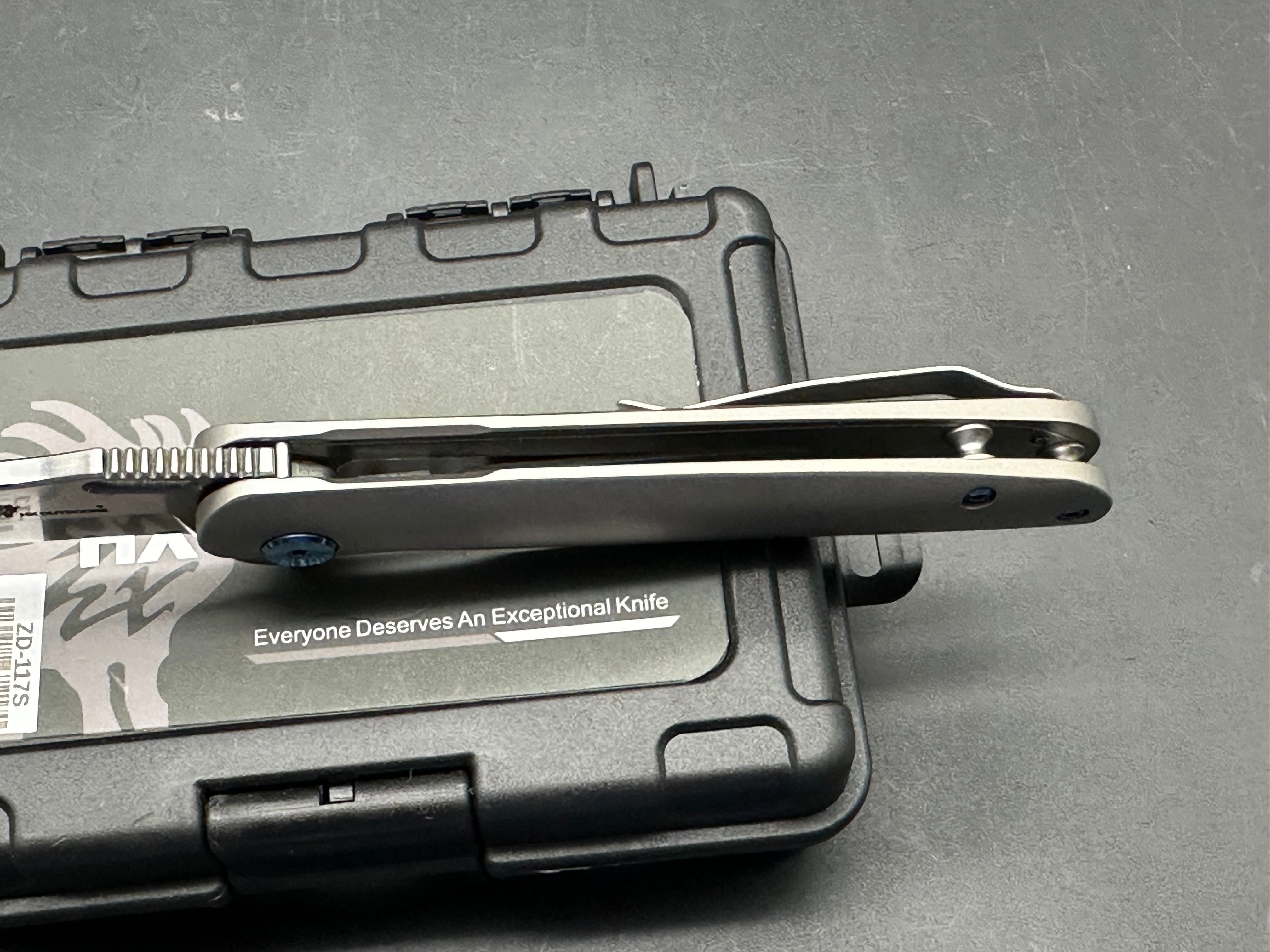 HX OUTDOORS VULCAN Liner Lock 3.1" D2 Blade Titanium Handle