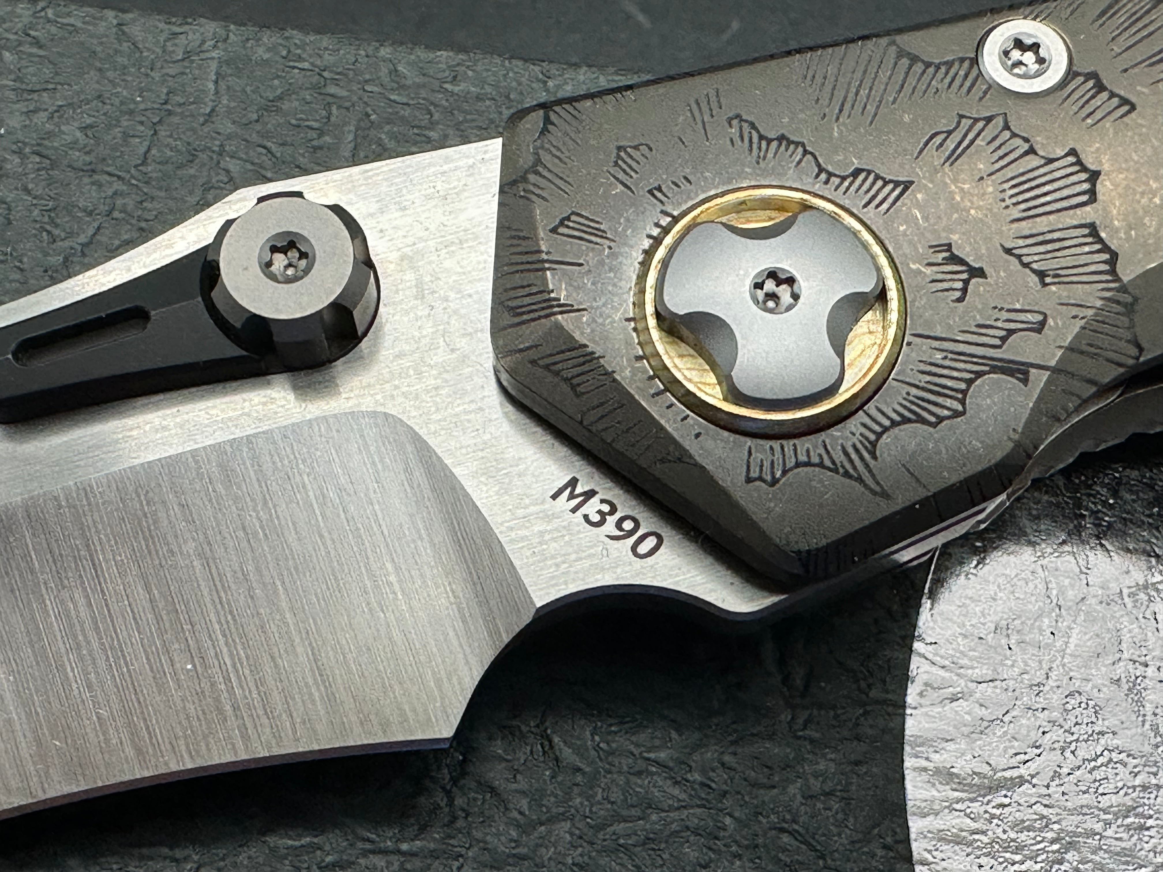 Meteor Knives RAVEN-HURRICANE titanium handle w/M390 blade