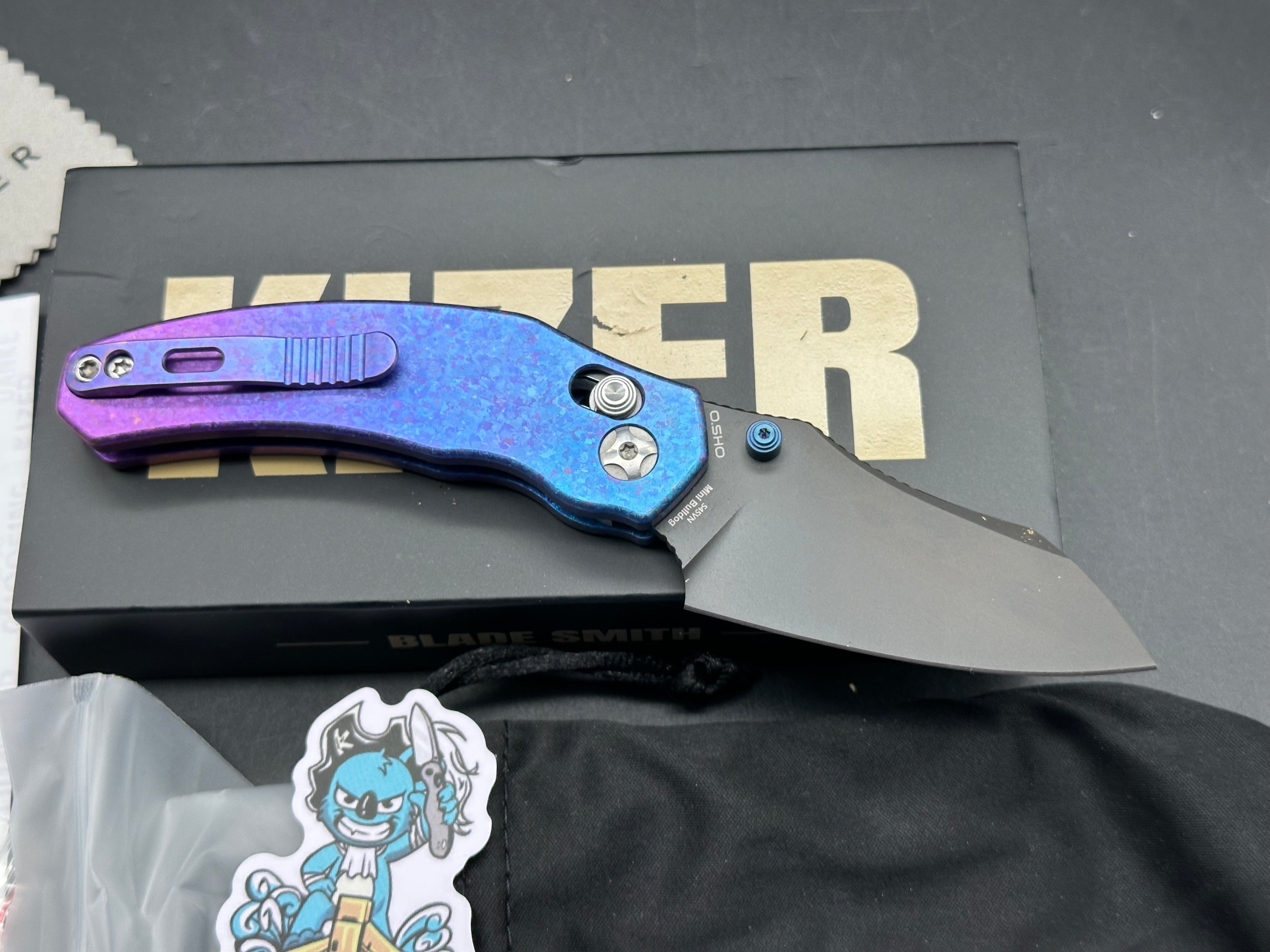 KIZER MINI BULLDOG | S45VN | TITANIUM & CRYSTALLIZED TITANIUM