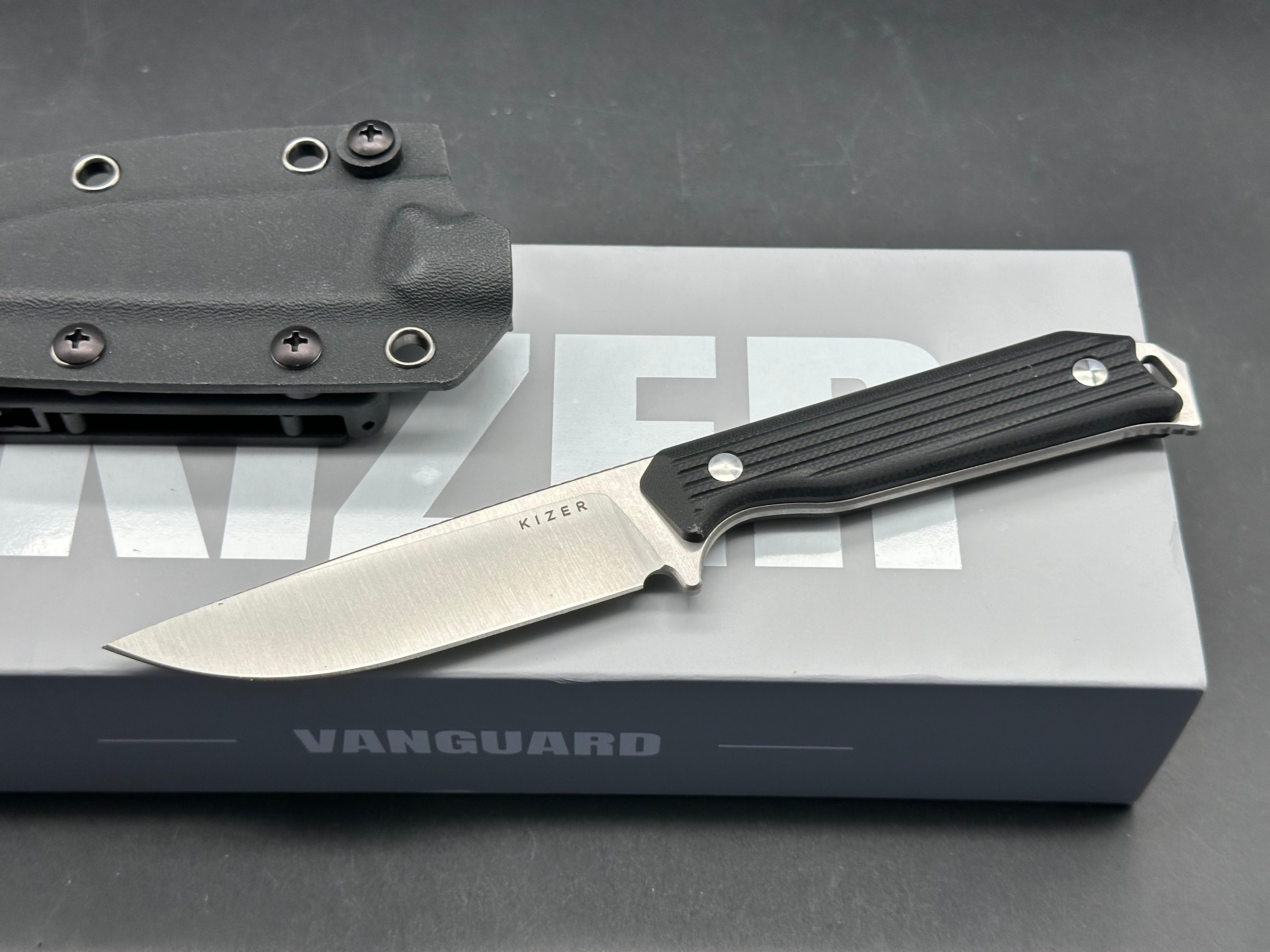 KIZER BEGLEITER FIX AEB-L BLADE BLACK G10 HANDLE