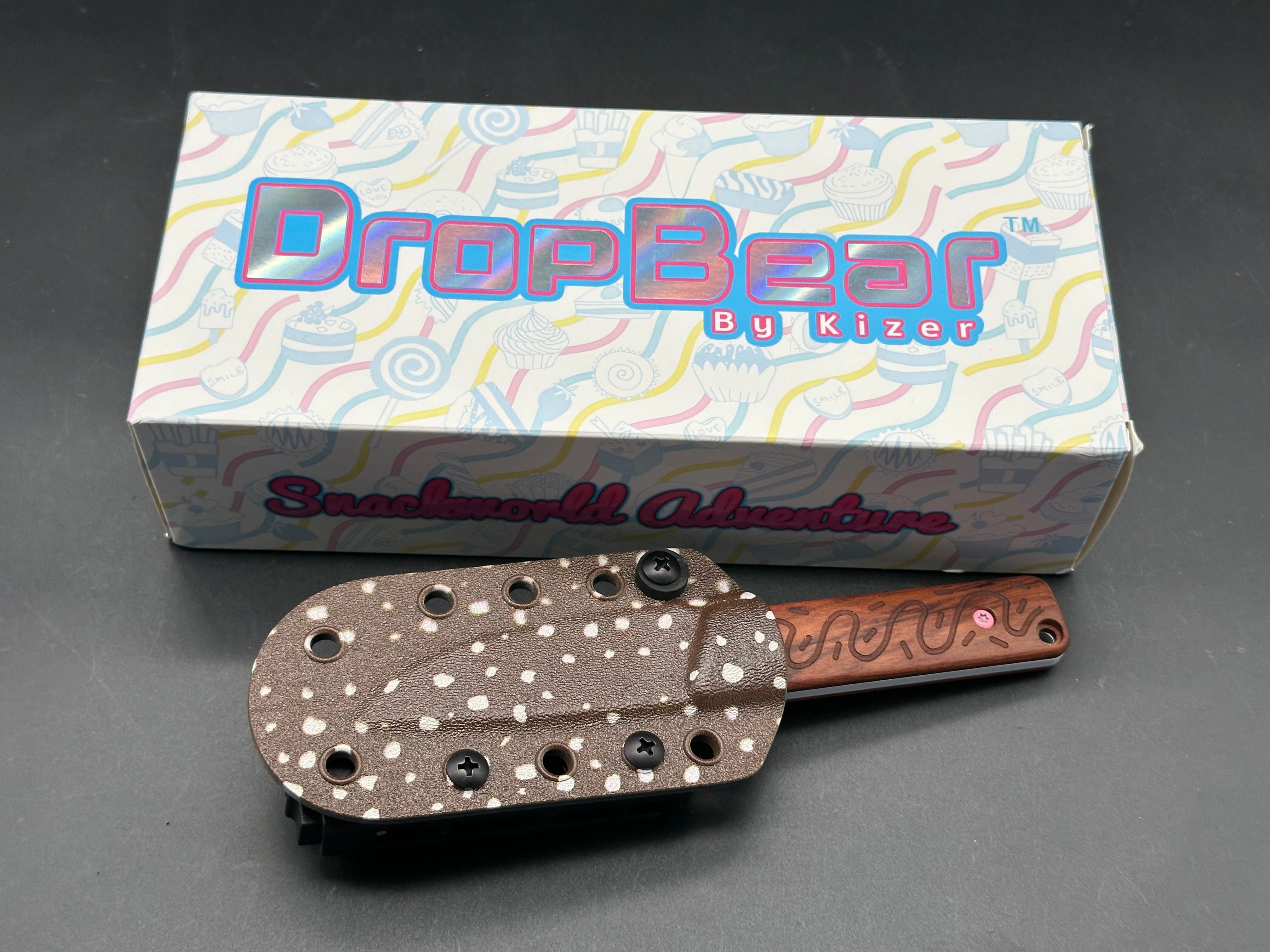 KIZER SUMMER SWEETS EDITION SMOLT AEB-L BLADE MKURUTI WOOD HANDLE