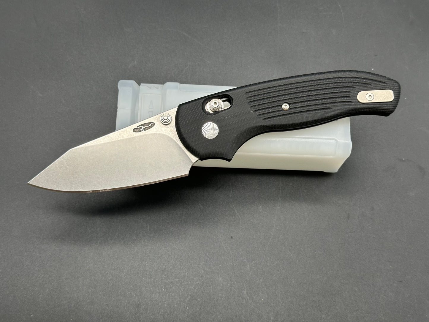 TRM (Three Rivers Manufacturing) Shadow black G10 w/20CV blade