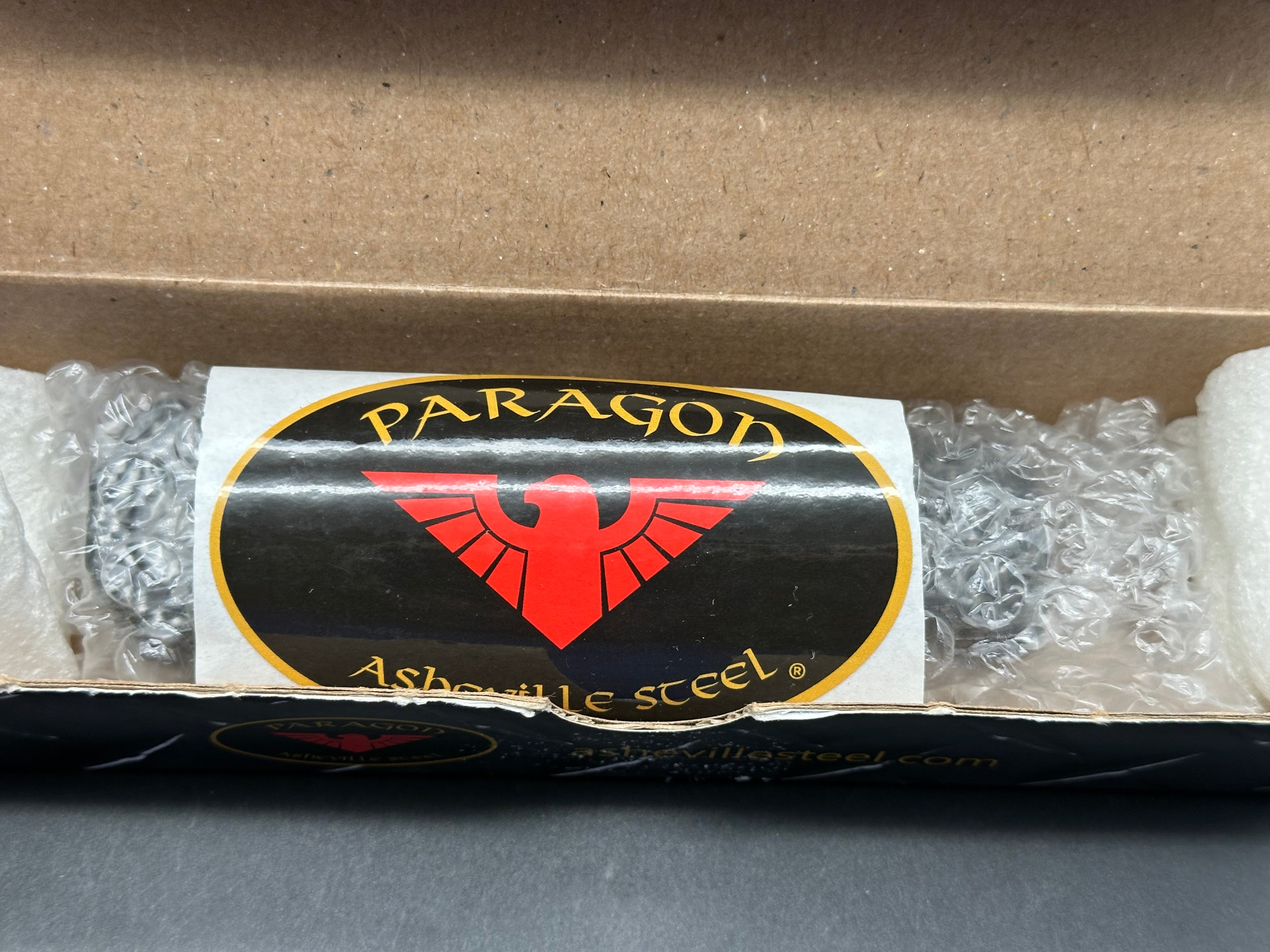 Paragon Para X Automatic OTF Knife Black Aluminum Black and Silver Carbon Fiber
