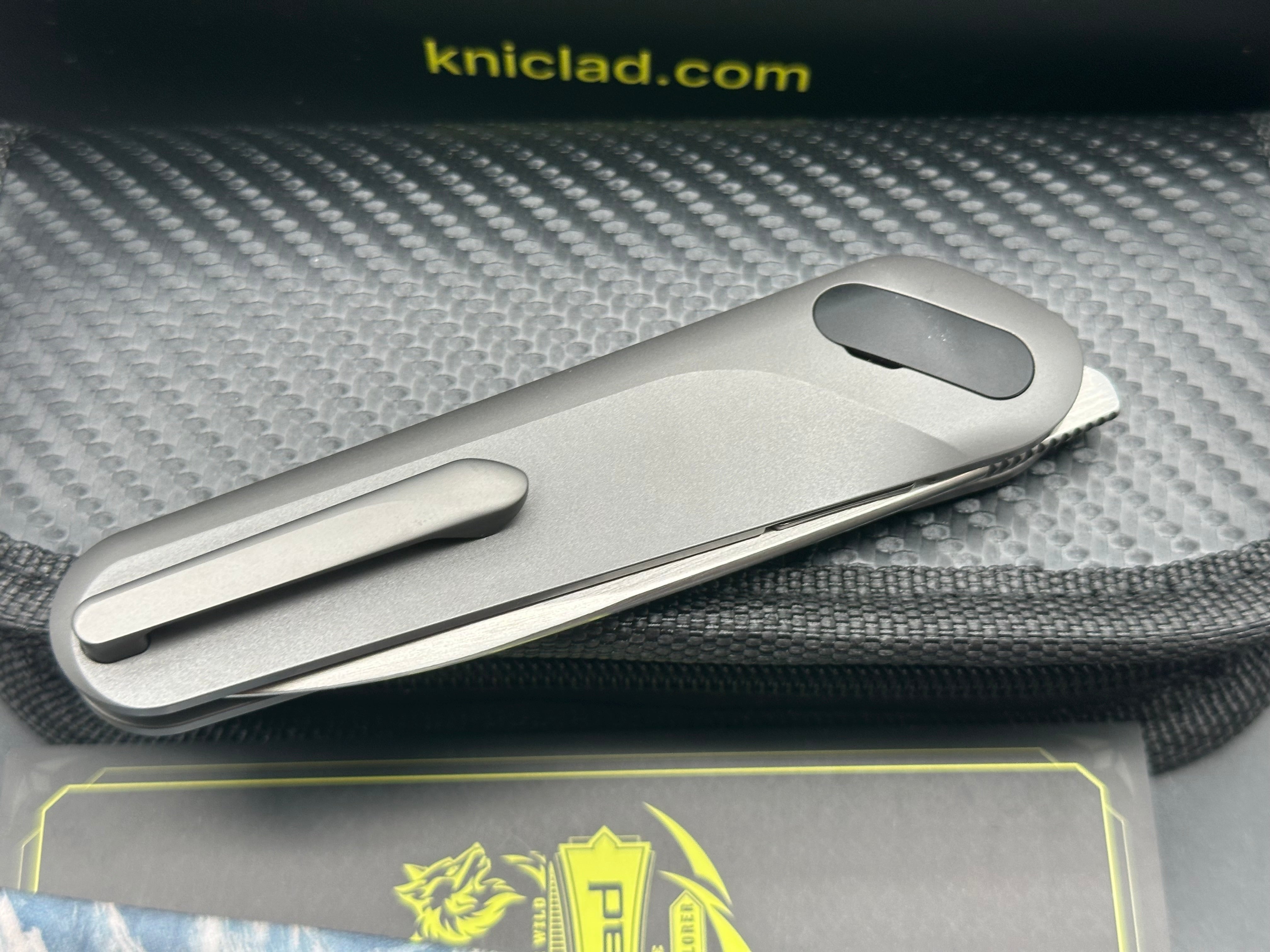 KniClad Ginren 01 titanium handle with S35VN blade / magnetic pivot cover