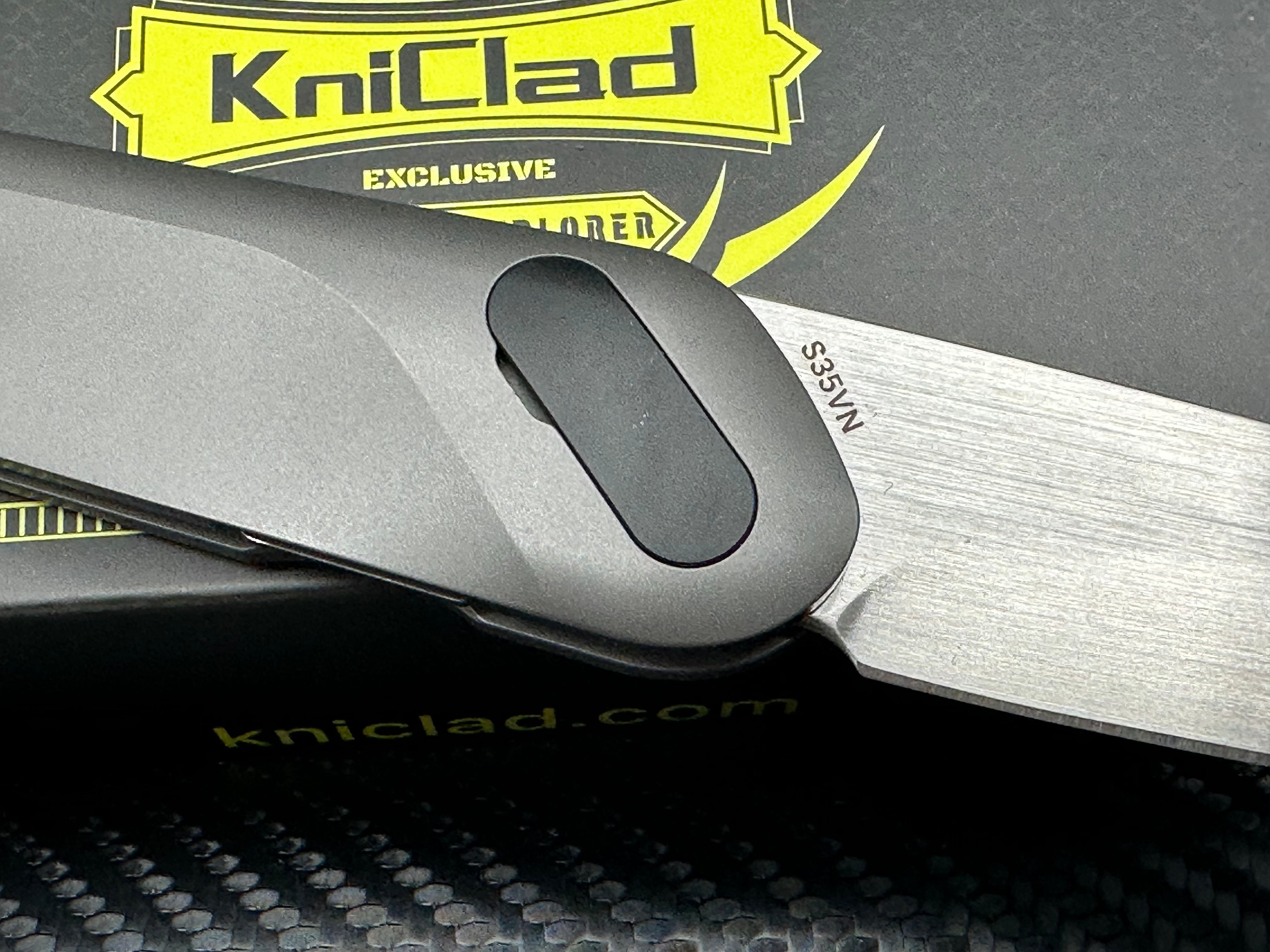 KniClad Ginren 01 titanium handle with S35VN blade / magnetic pivot cover